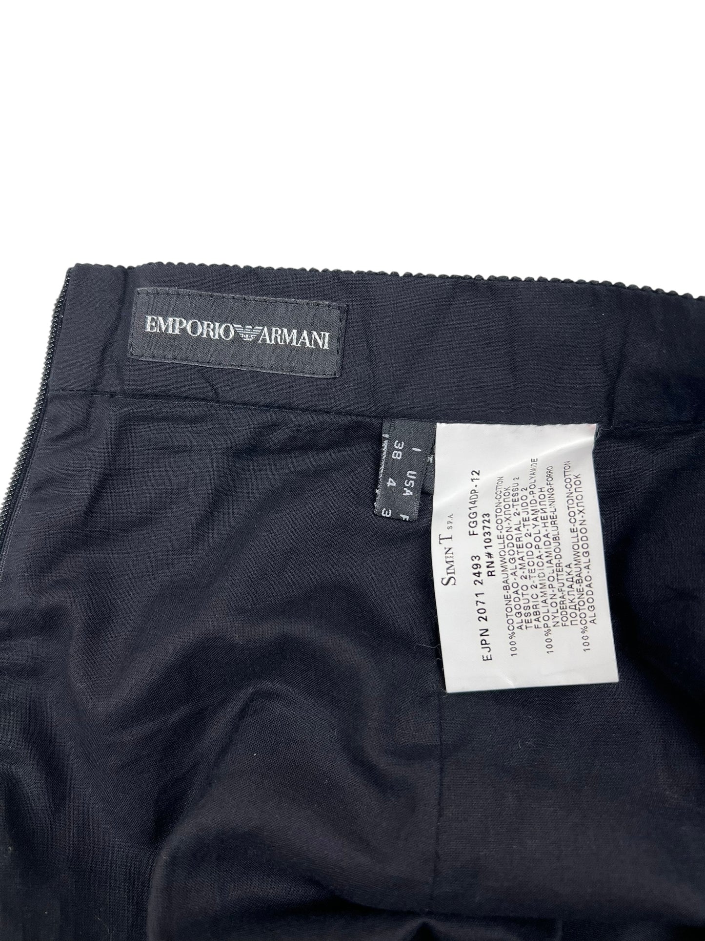 Emporio Armani gathered pleat skirt