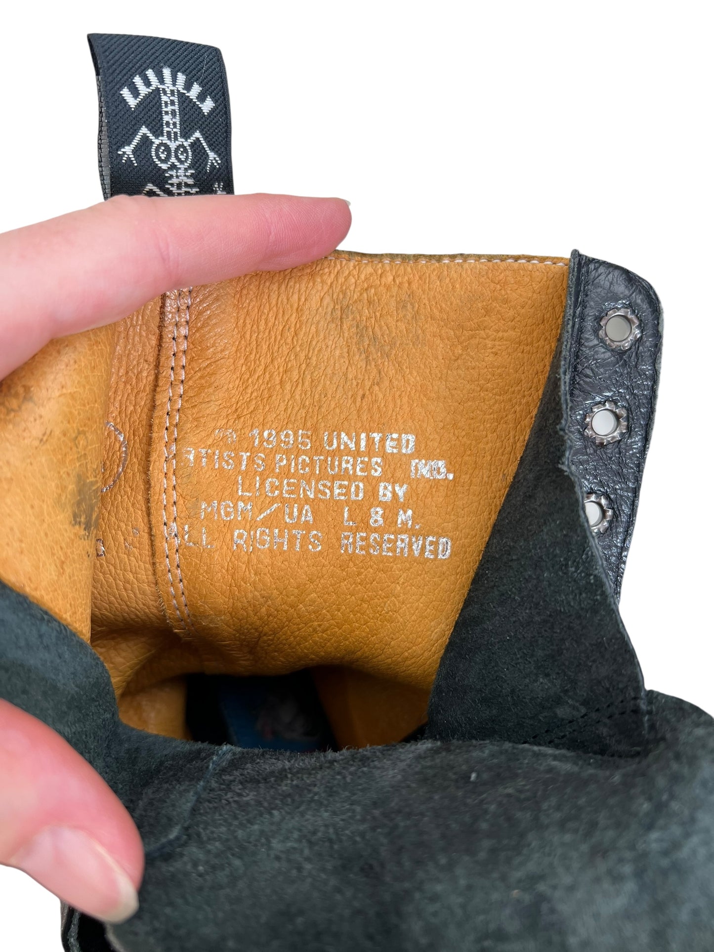 Tank Girl 1995 steel toe cap boots, film memorabilia