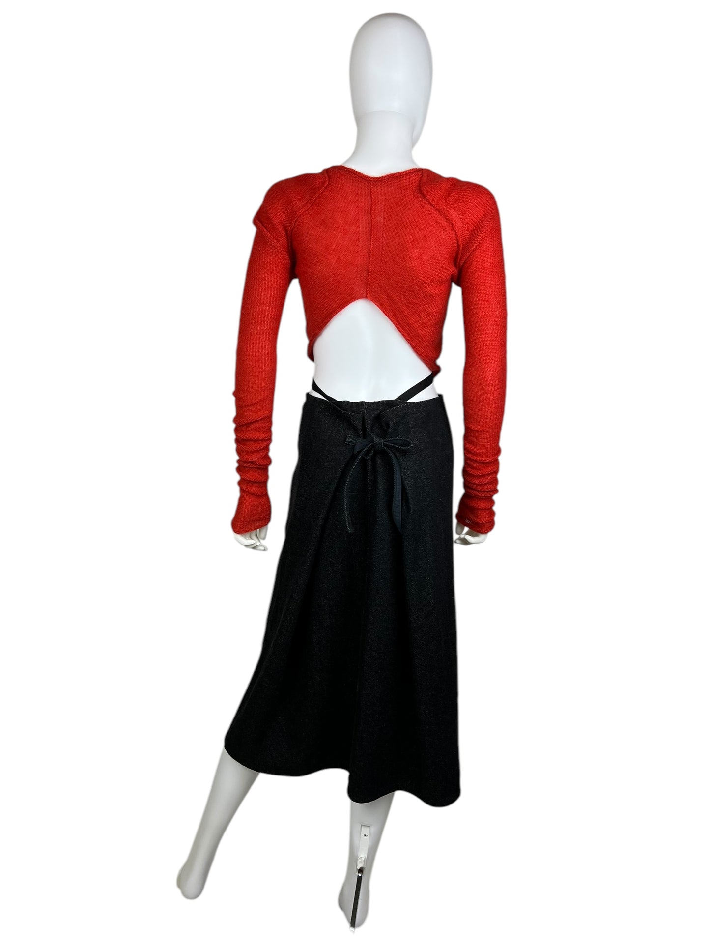 Yohji Yamamoto Y’s denim wrap skirt