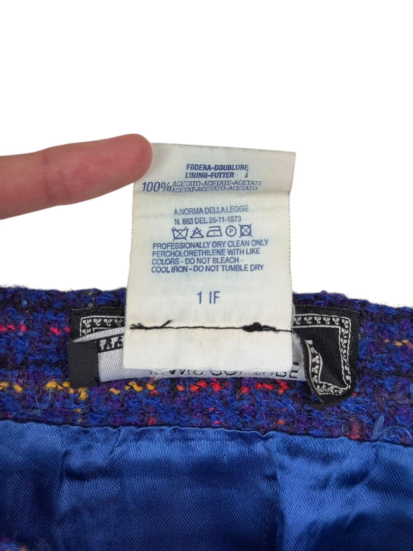 Versace early 1990s boucle skirt suit