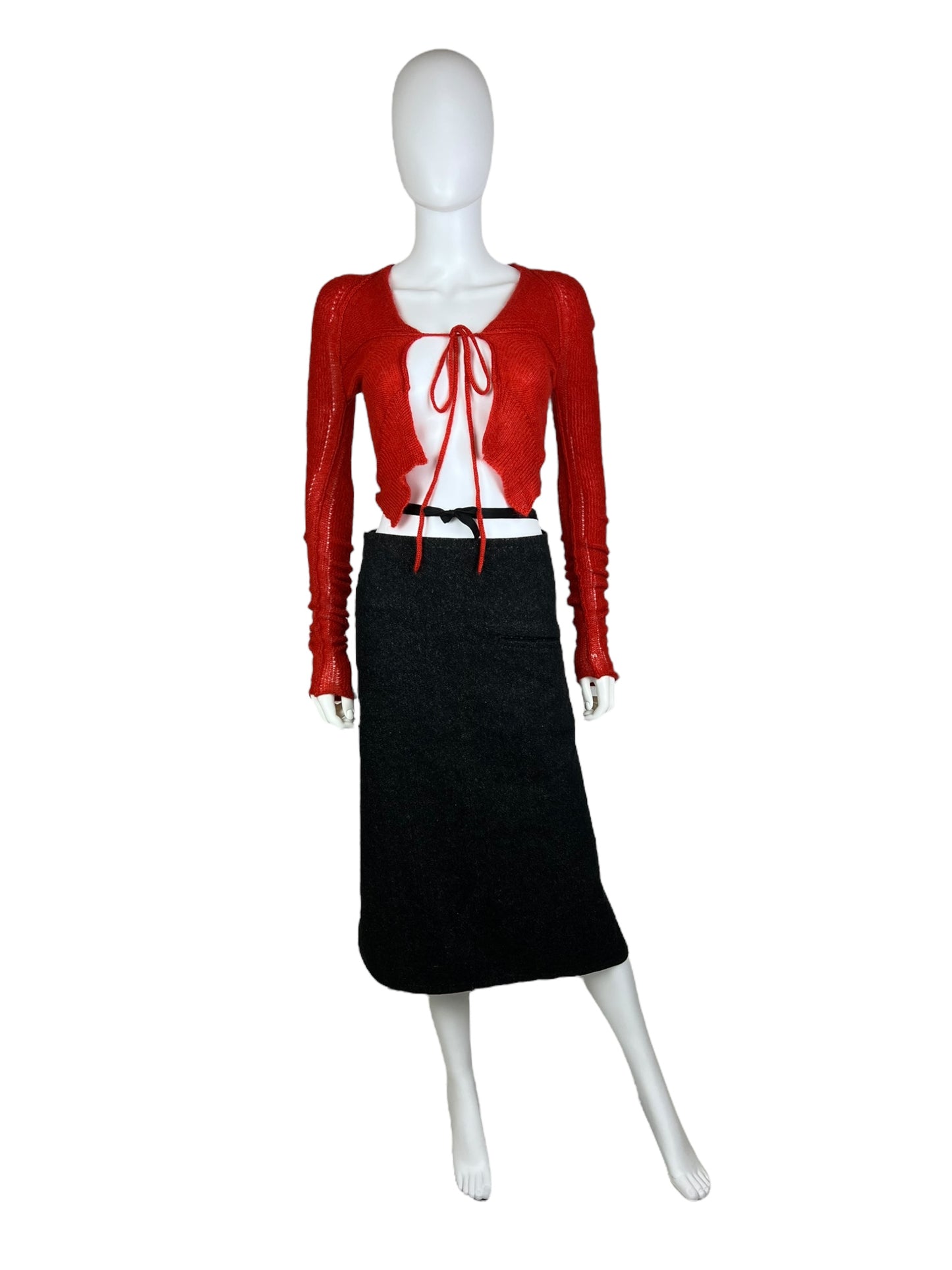 Yohji Yamamoto Y’s denim wrap skirt