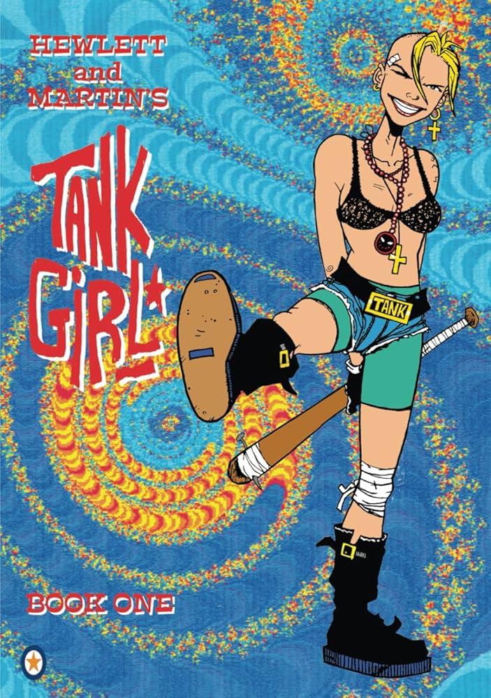 Tank Girl 1995 steel toe cap boots, film memorabilia