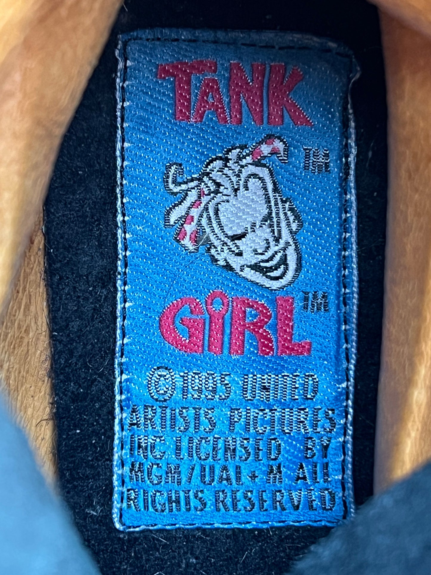 Tank Girl 1995 steel toe cap boots, film memorabilia