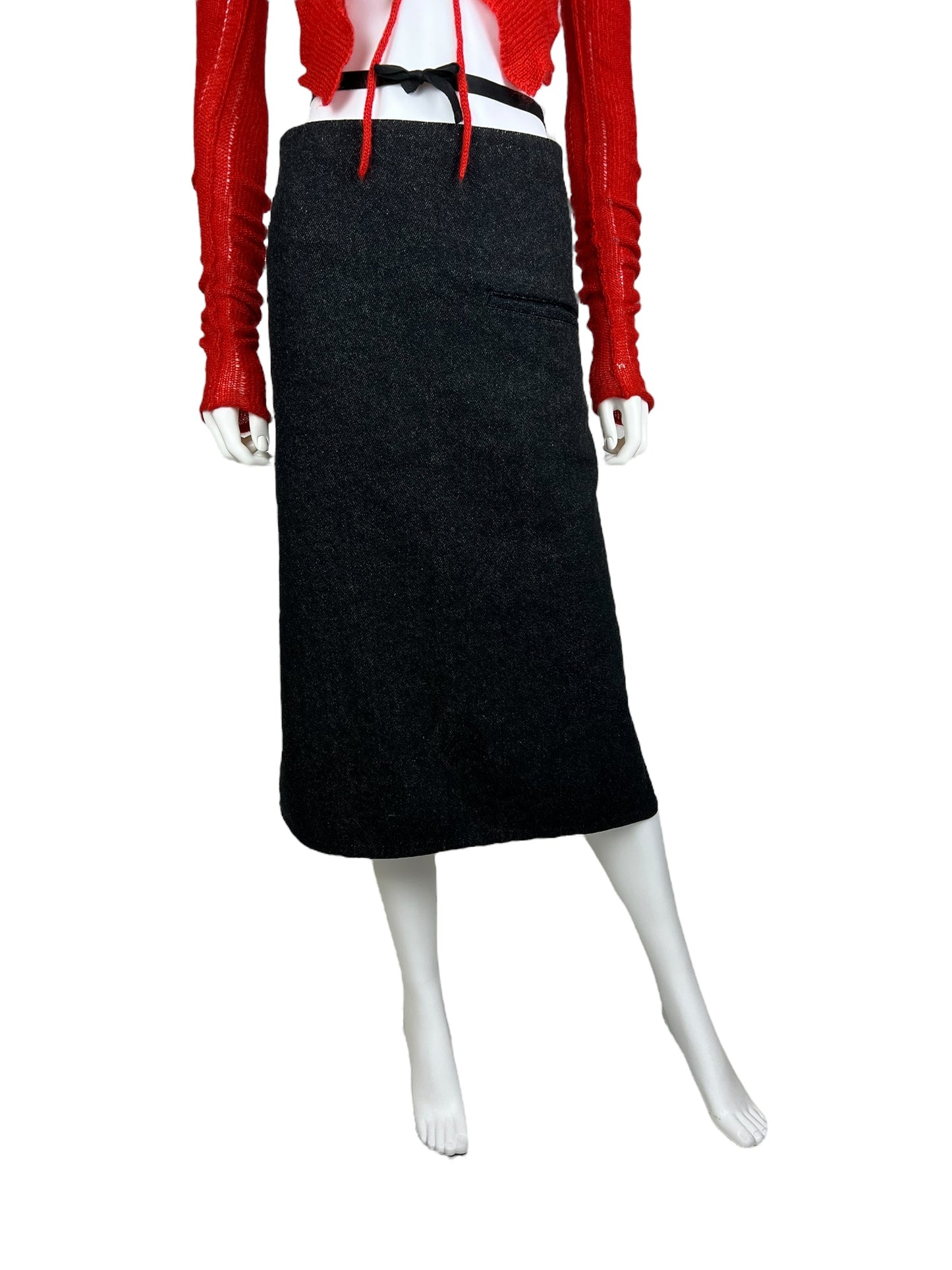 Yohji Yamamoto Y’s denim wrap skirt