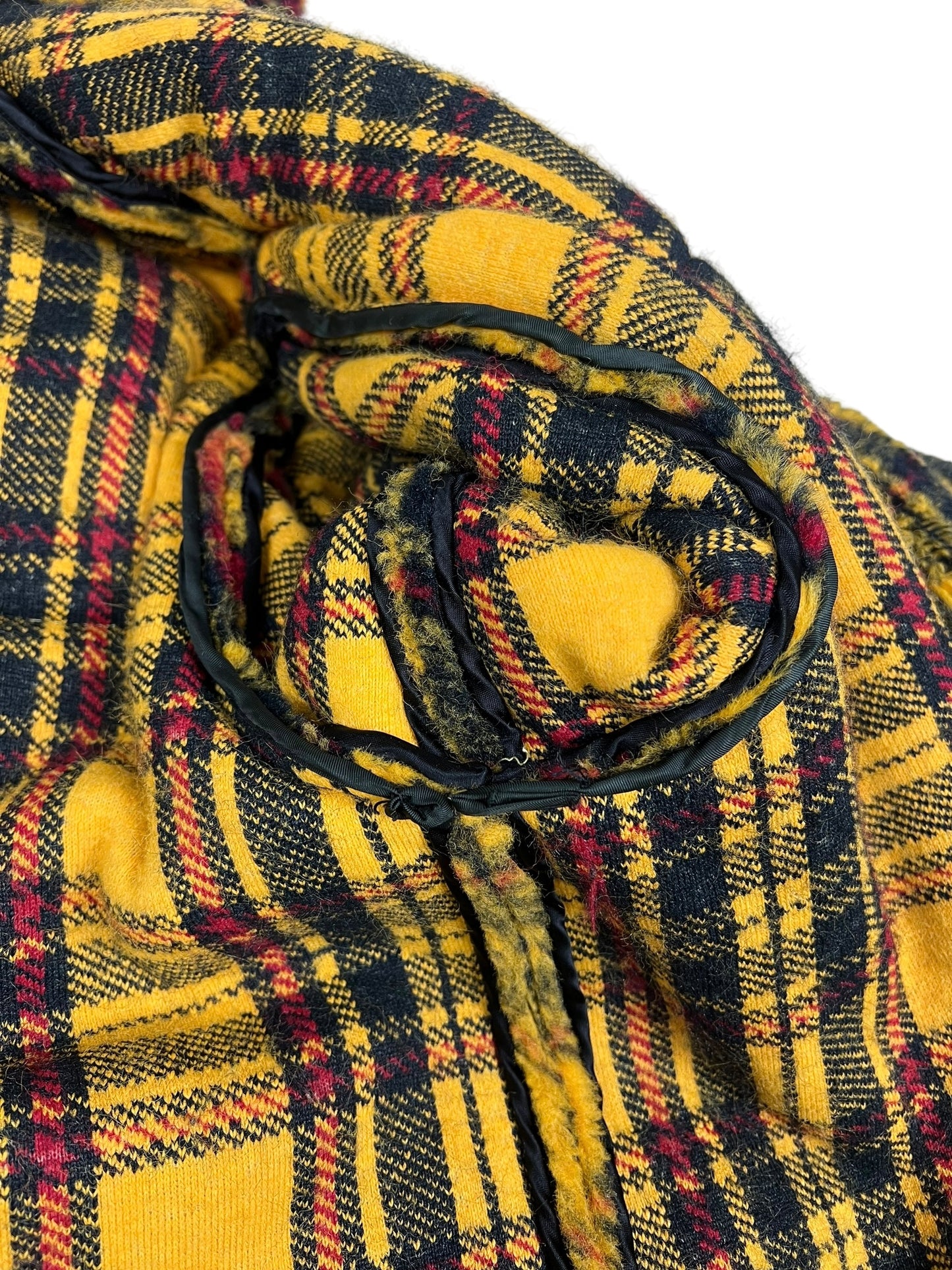 Junior Gaultier F/W 1991 tartan faux fur coat