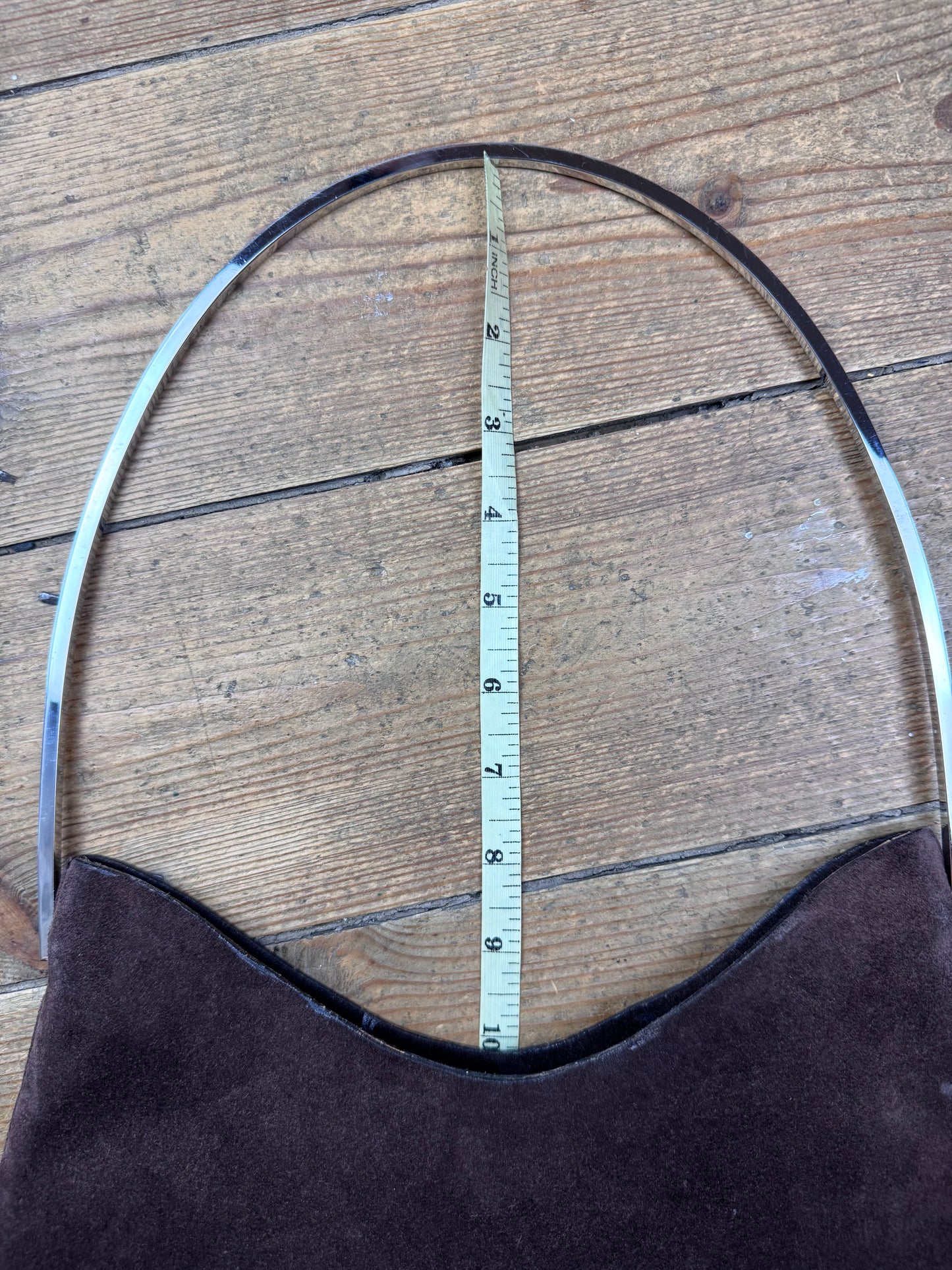 FW 1997 Gucci by Tom Ford brown suede hobo bag
