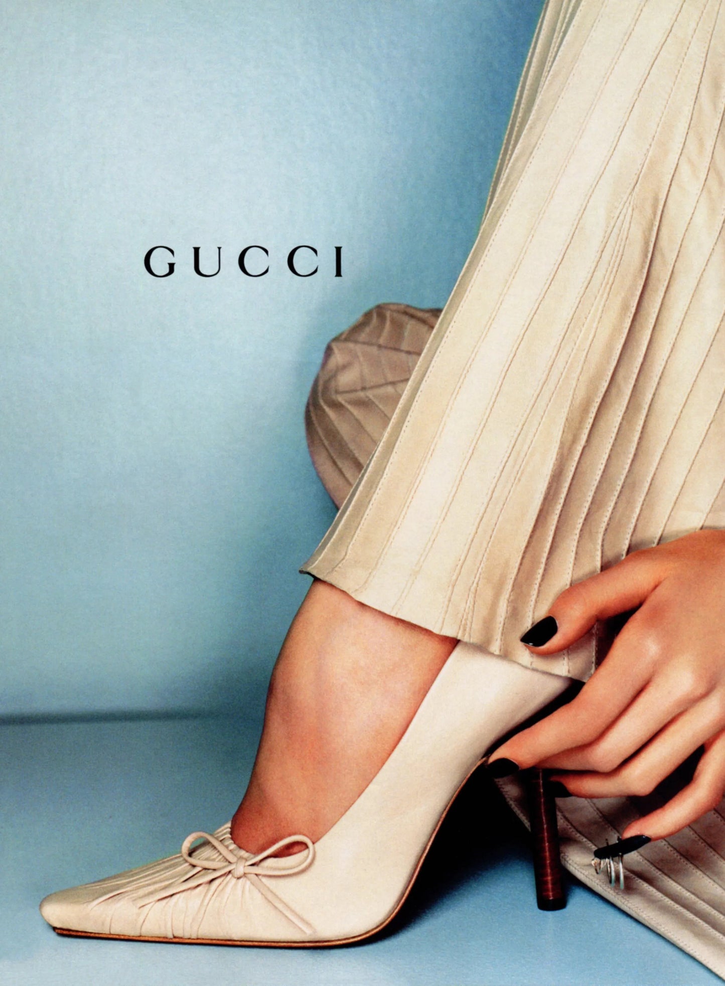 Gucci F/W 1999 leather pinstripe trousers Tom Ford era