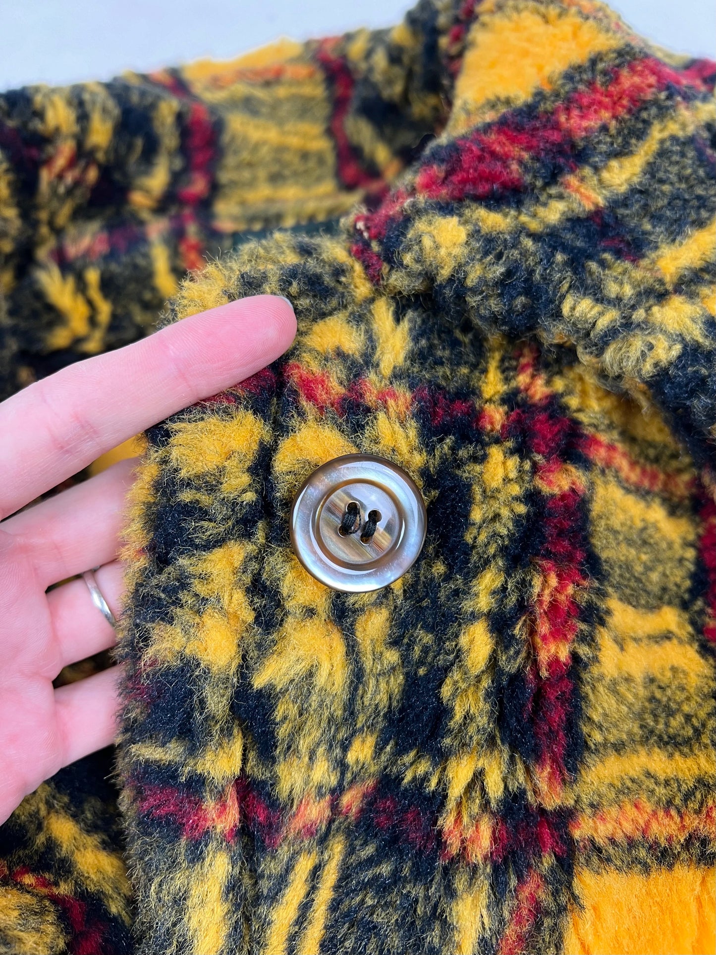 Junior Gaultier F/W 1991 tartan faux fur coat