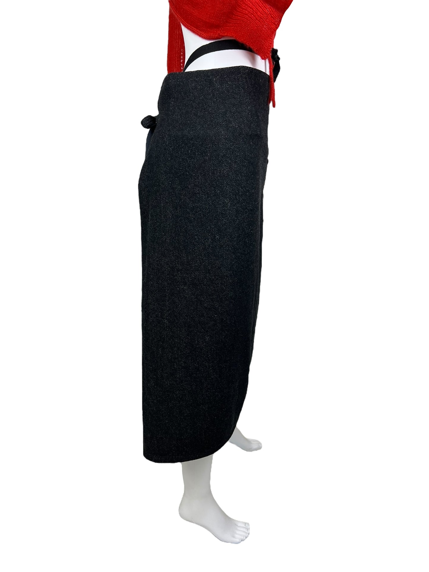 Yohji Yamamoto Y’s denim wrap skirt