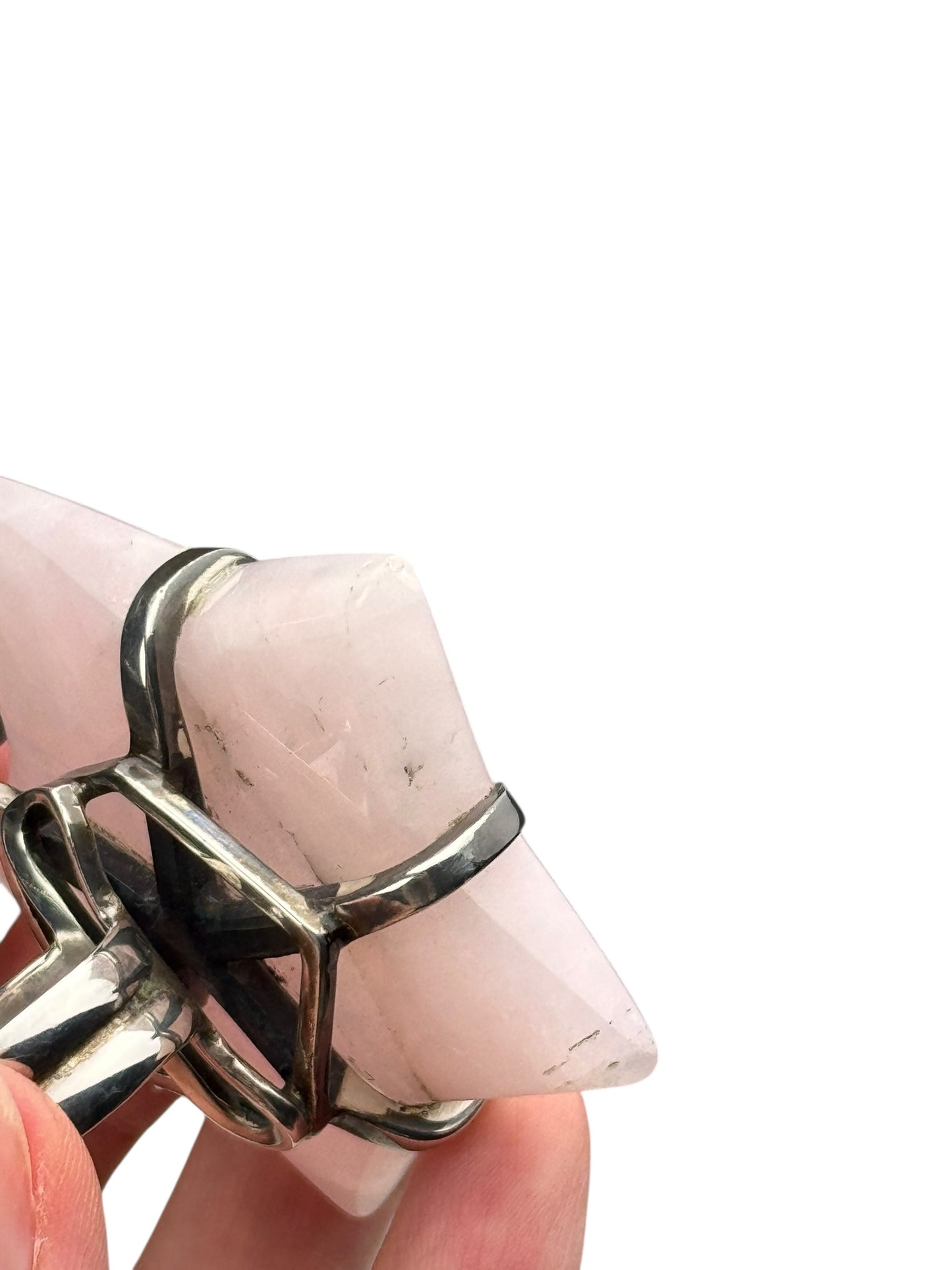 Gary Holder London 2000s Sterling silver rose quartz star ring