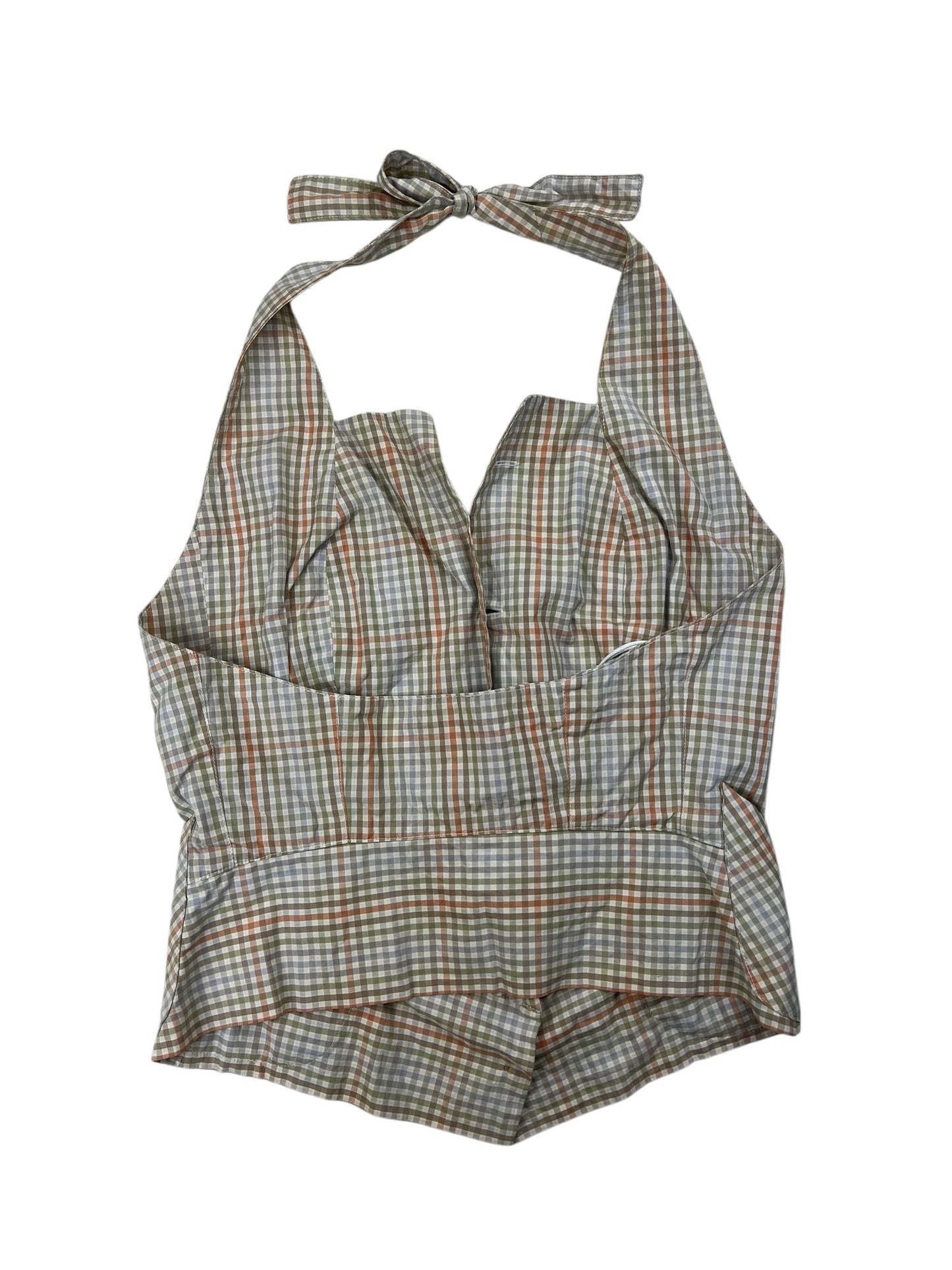 Vivienne Westwood S/S 1999 Red Label halter neck check top