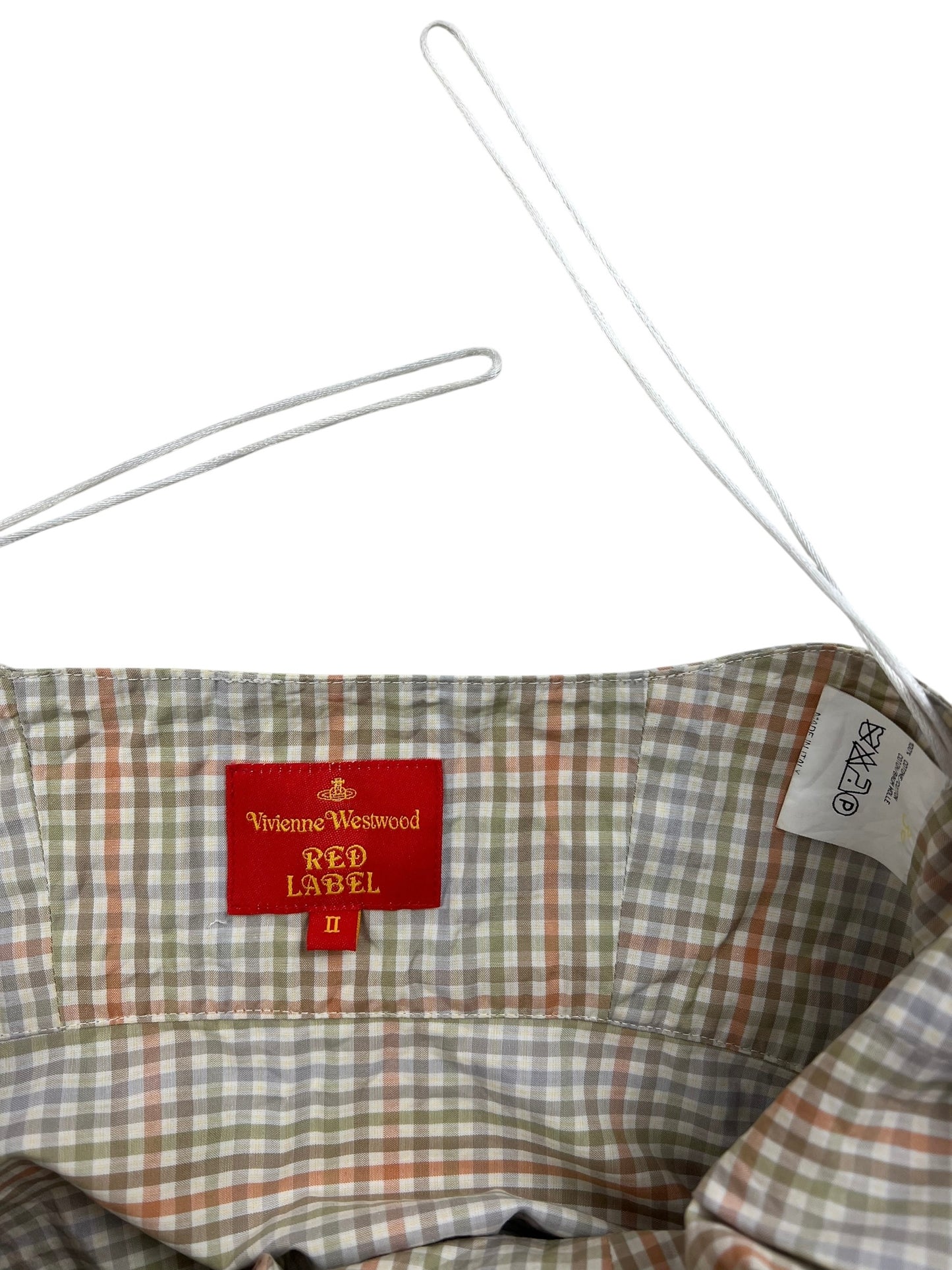 Vivienne Westwood S/S 1999 Red Label halter neck check top