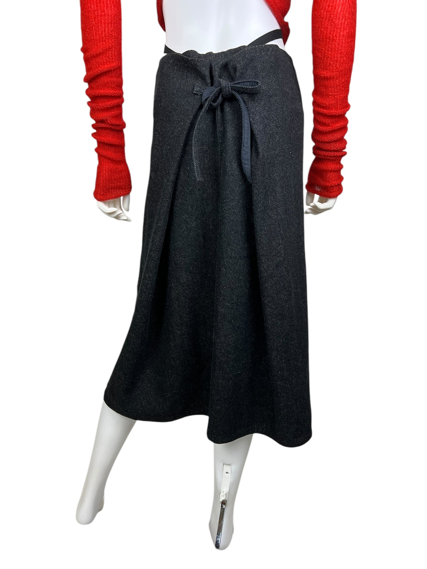 Yohji Yamamoto Y’s denim wrap skirt