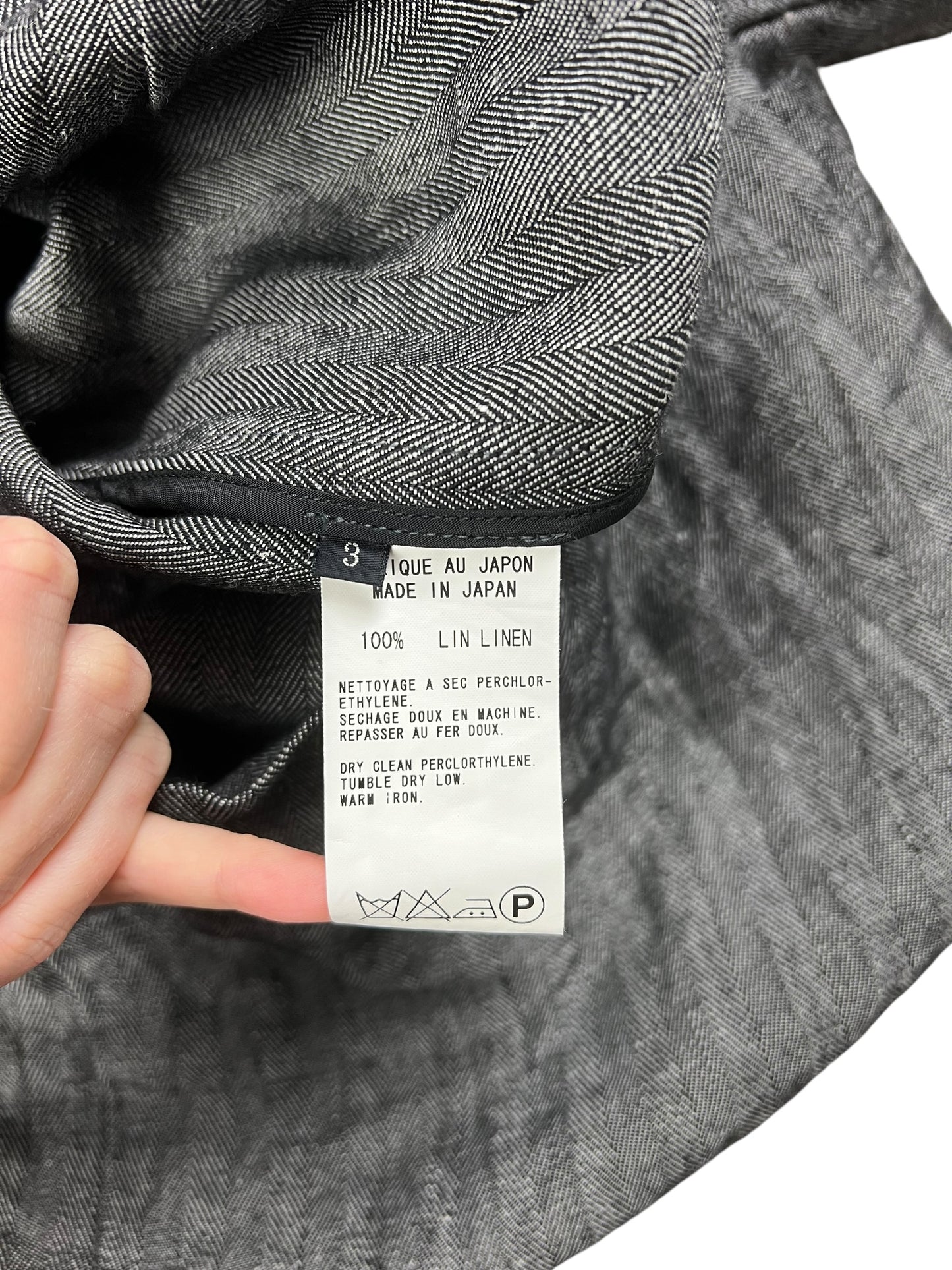 Yohji Yamamoto Y’s 2000s herringbone jacket