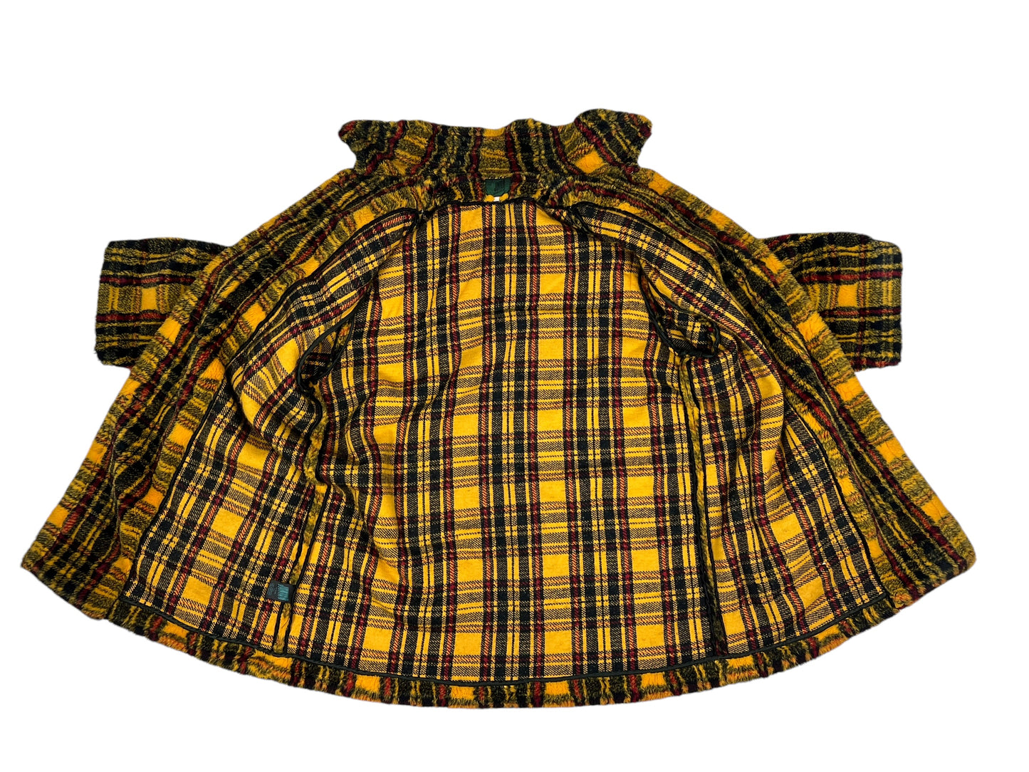 Junior Gaultier F/W 1991 tartan faux fur coat