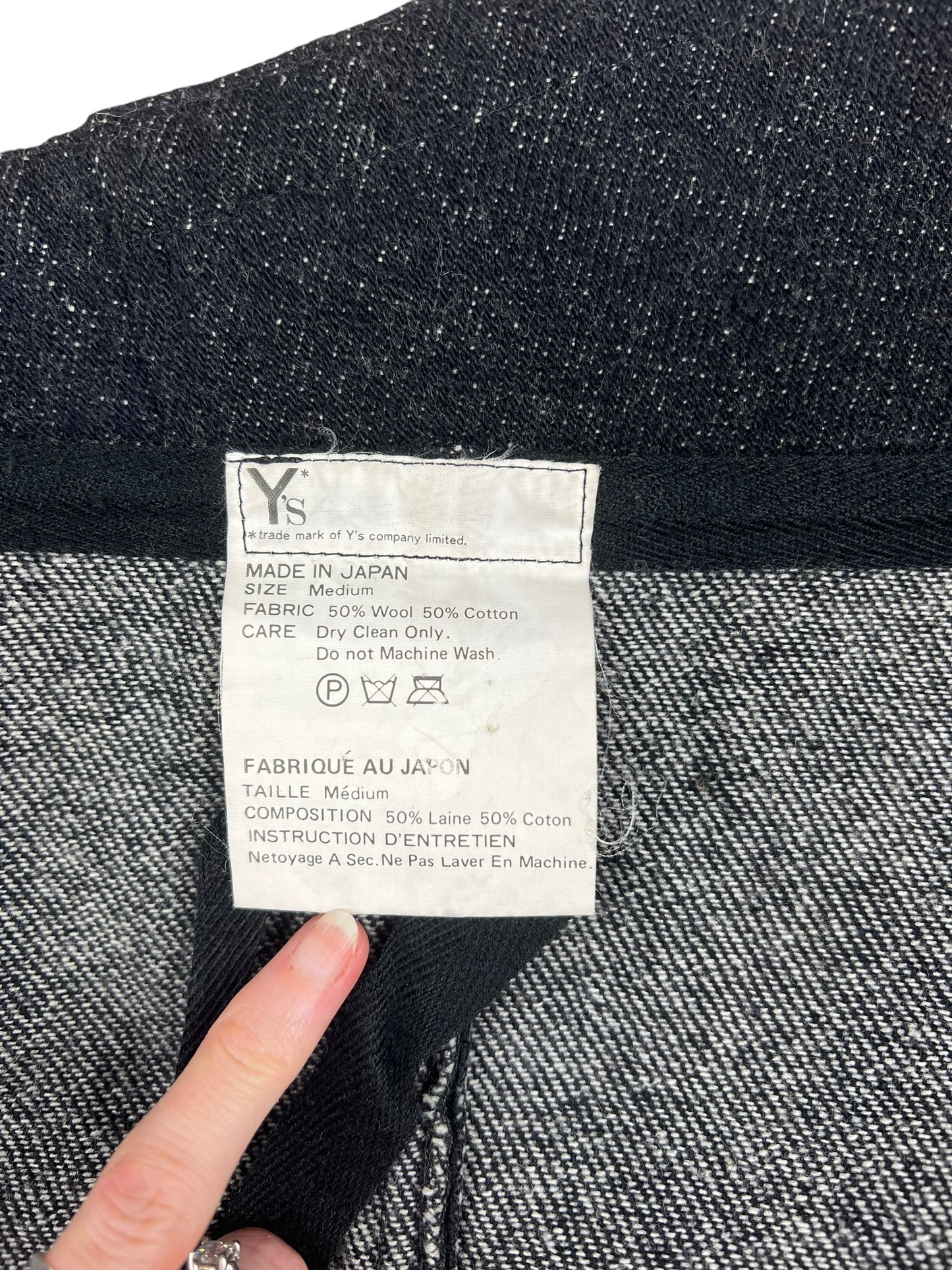 Yohji Yamamoto Y’s denim wrap skirt