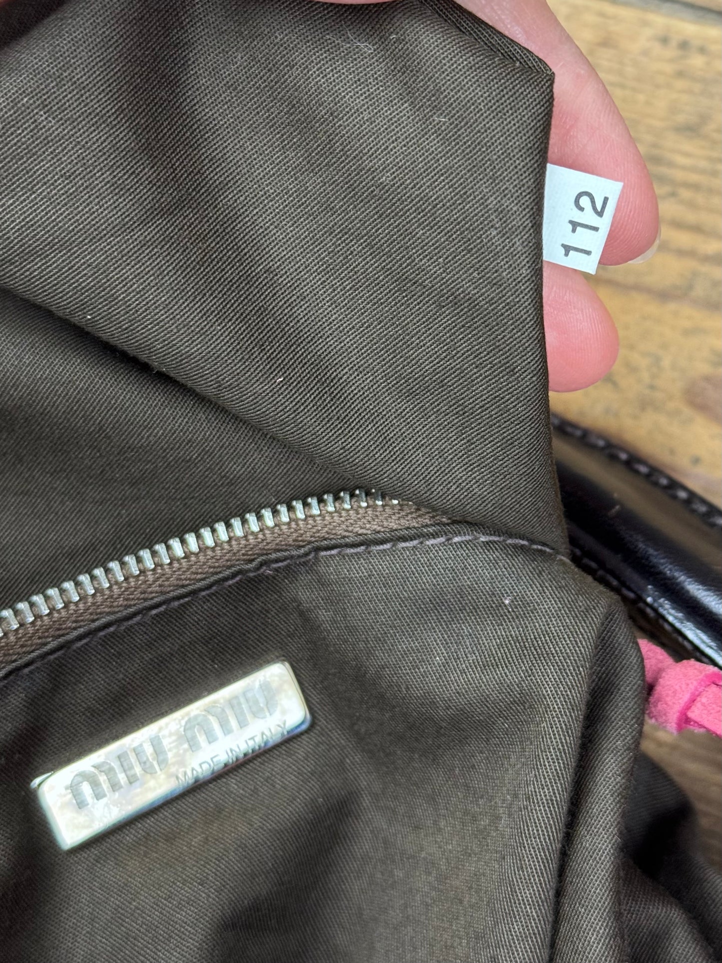 Miu Miu FW 2003 coral pink suede hobo bag