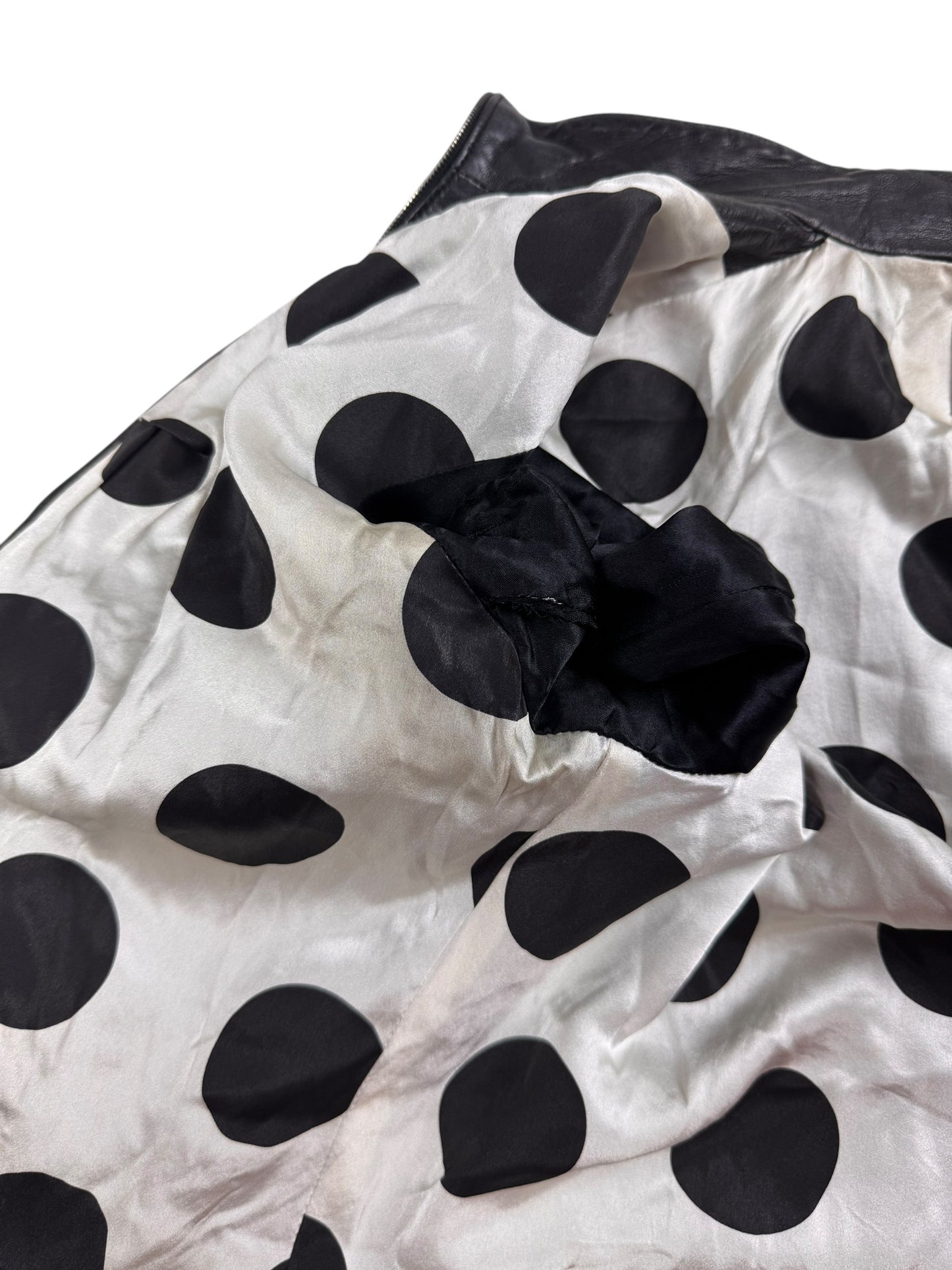 Dom & Ruby 2010s ruched leather jacket