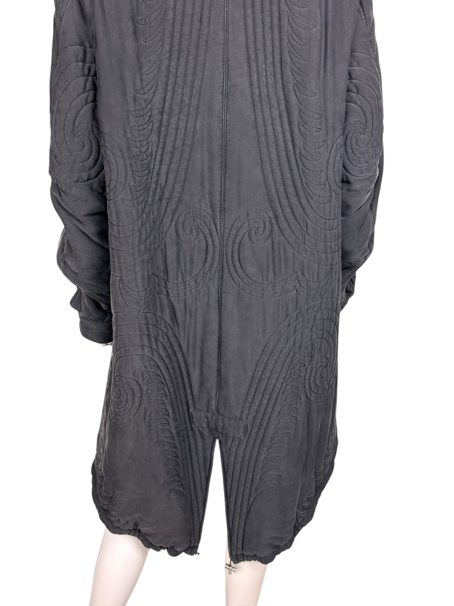 Alexander McQueen c.F/W 2007 silk parka coat