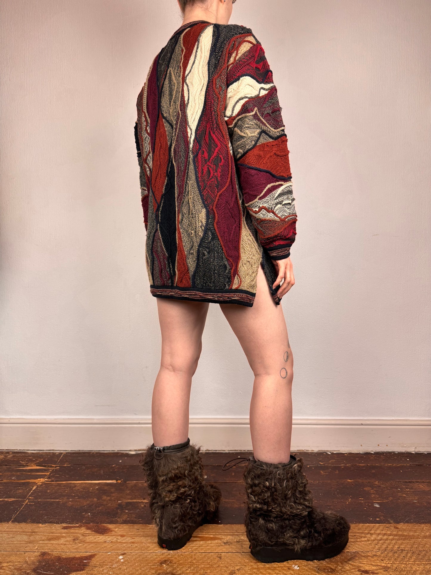 Aklanda Australia 3D knit merino wool cardigan