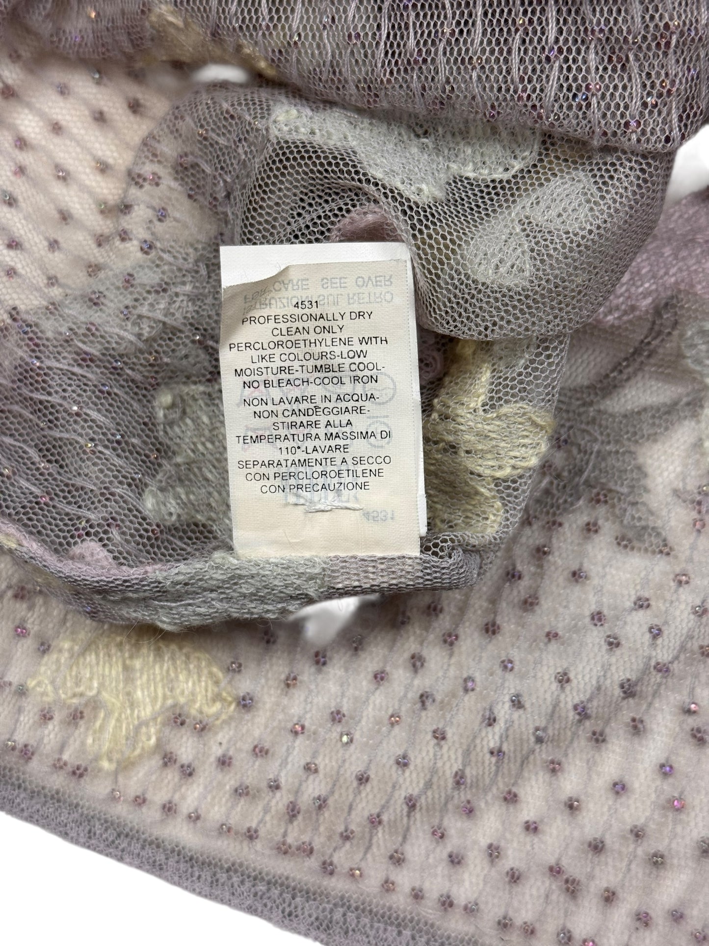 Moschino knit mesh embellished top