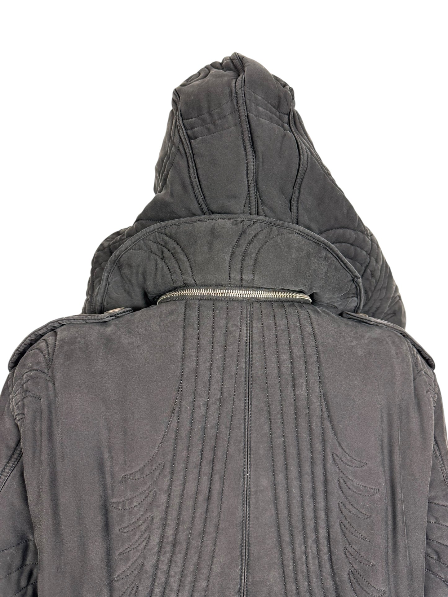 Alexander McQueen c.F/W 2007 silk parka coat