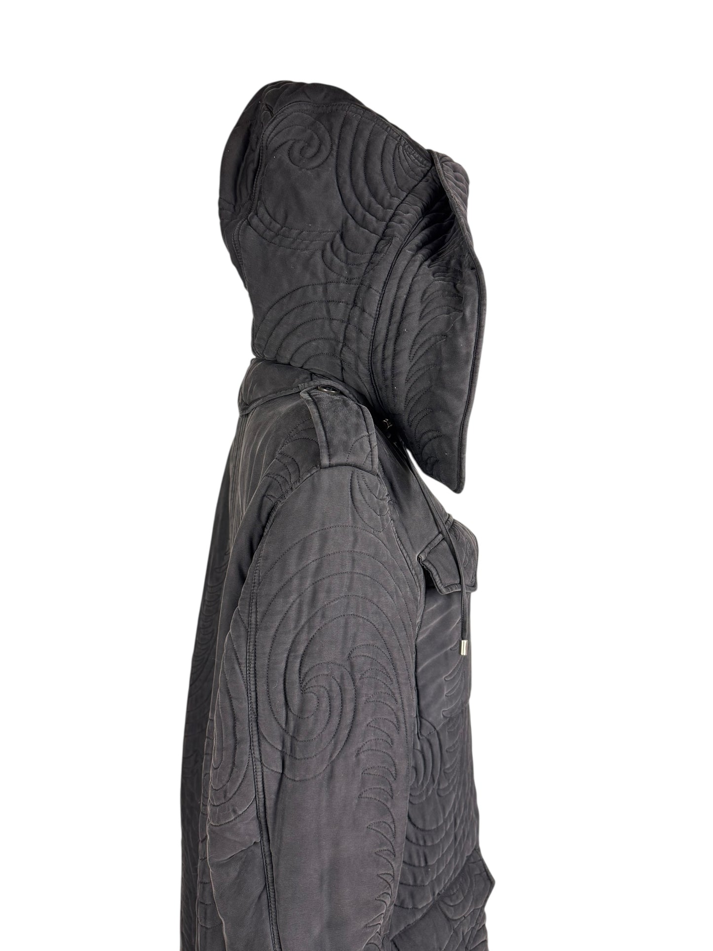 Alexander McQueen c.F/W 2007 silk parka coat