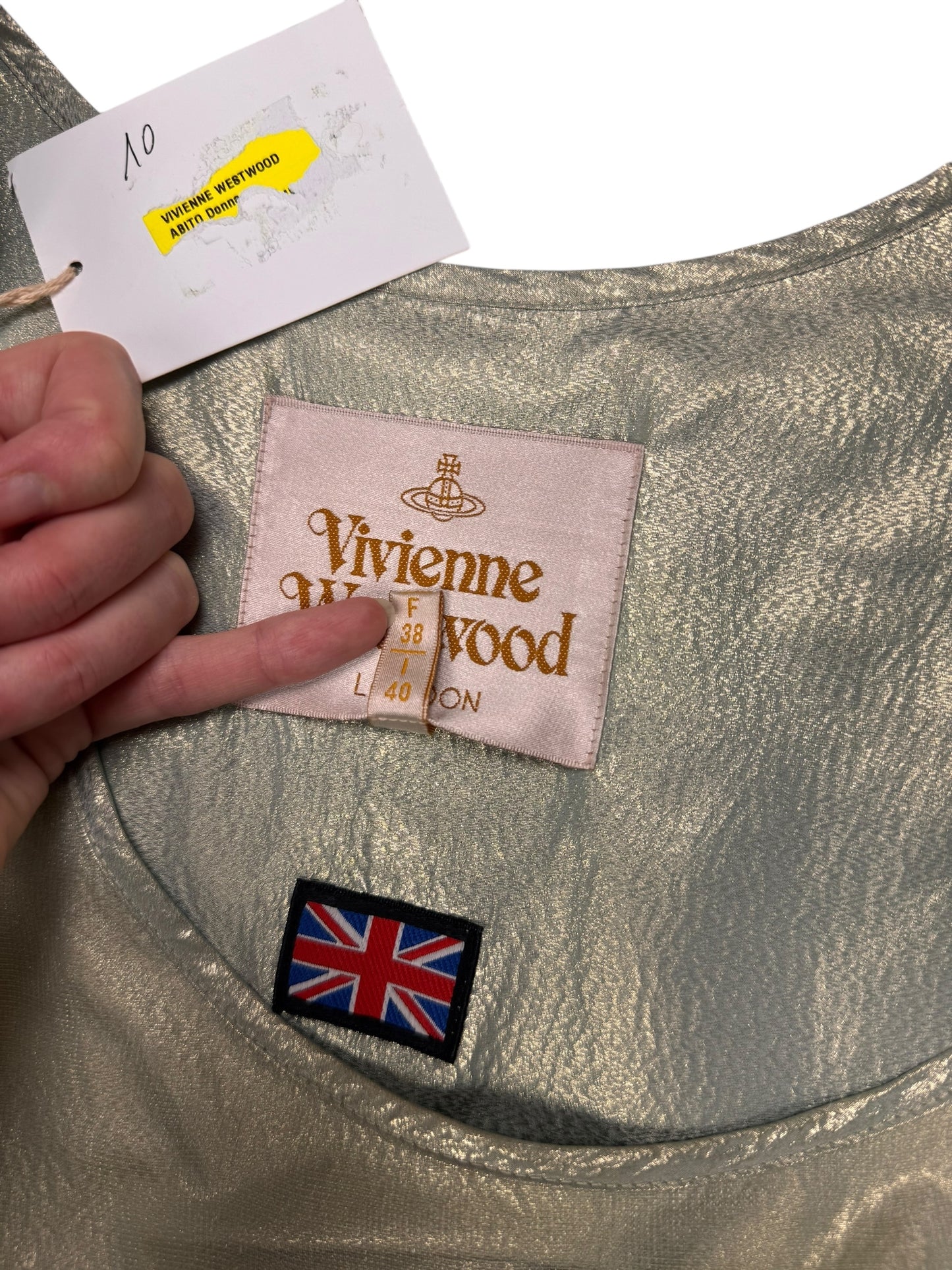 Vivienne Westwood F/W 2012 Queen’s Jubilee Capsule Collection Gold Label lamé organza gown