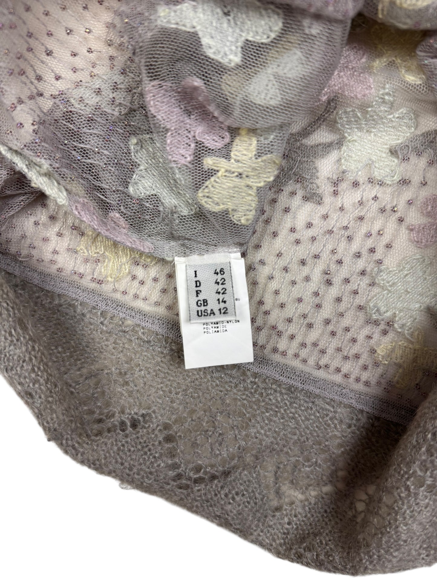 Moschino knit mesh embellished top