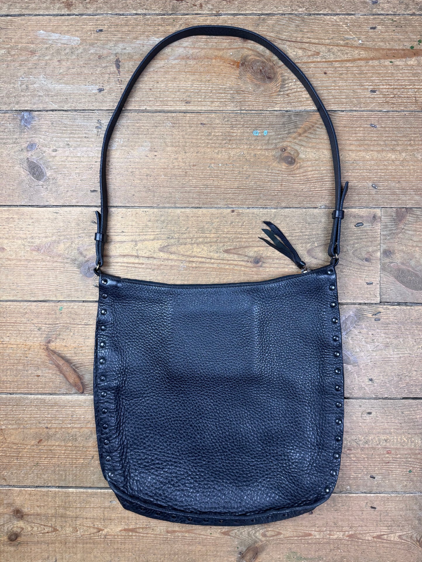 Miu Miu 1990s leather stud bag