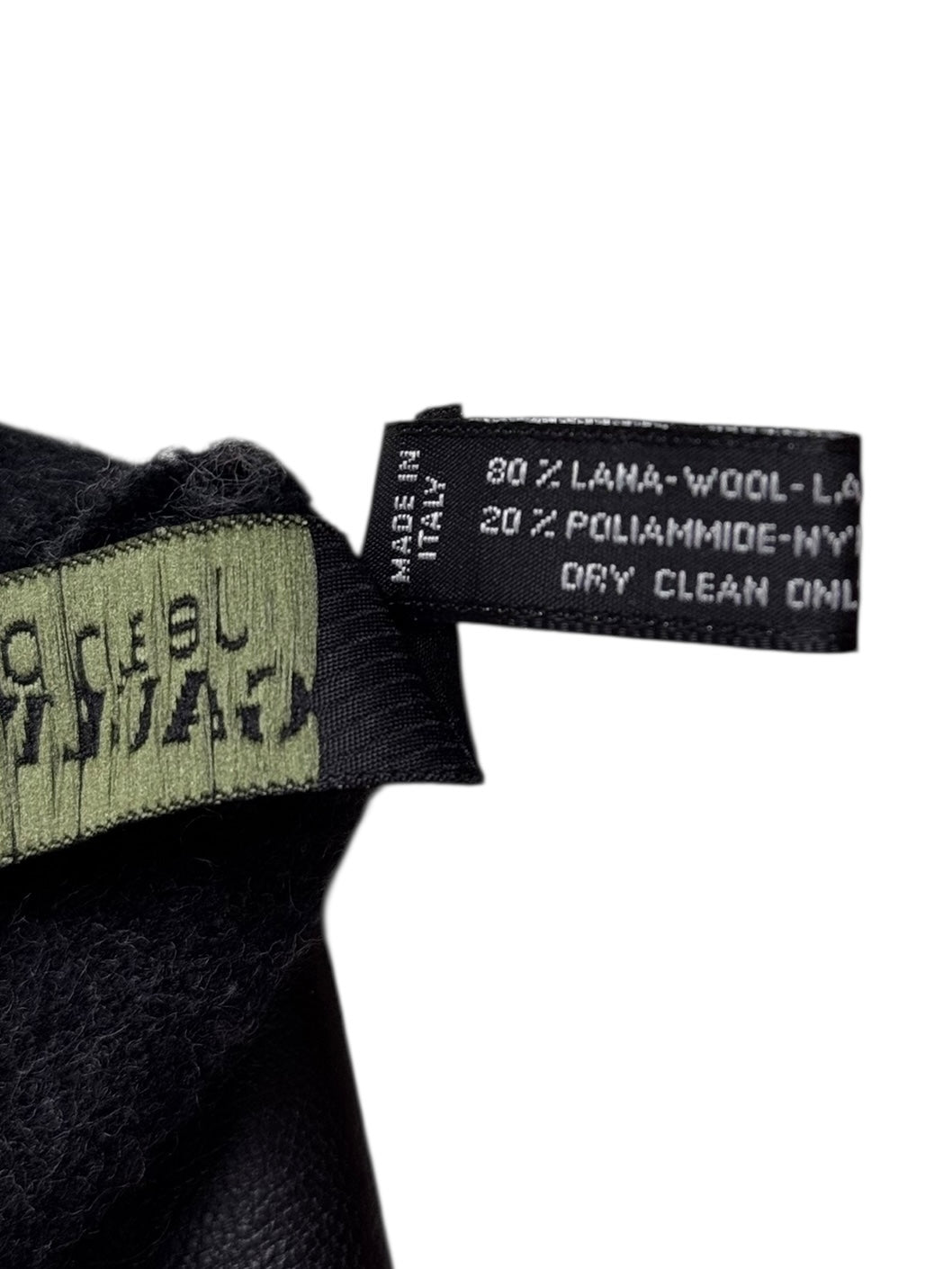 Jean Paul Gaultier leather wool scarf