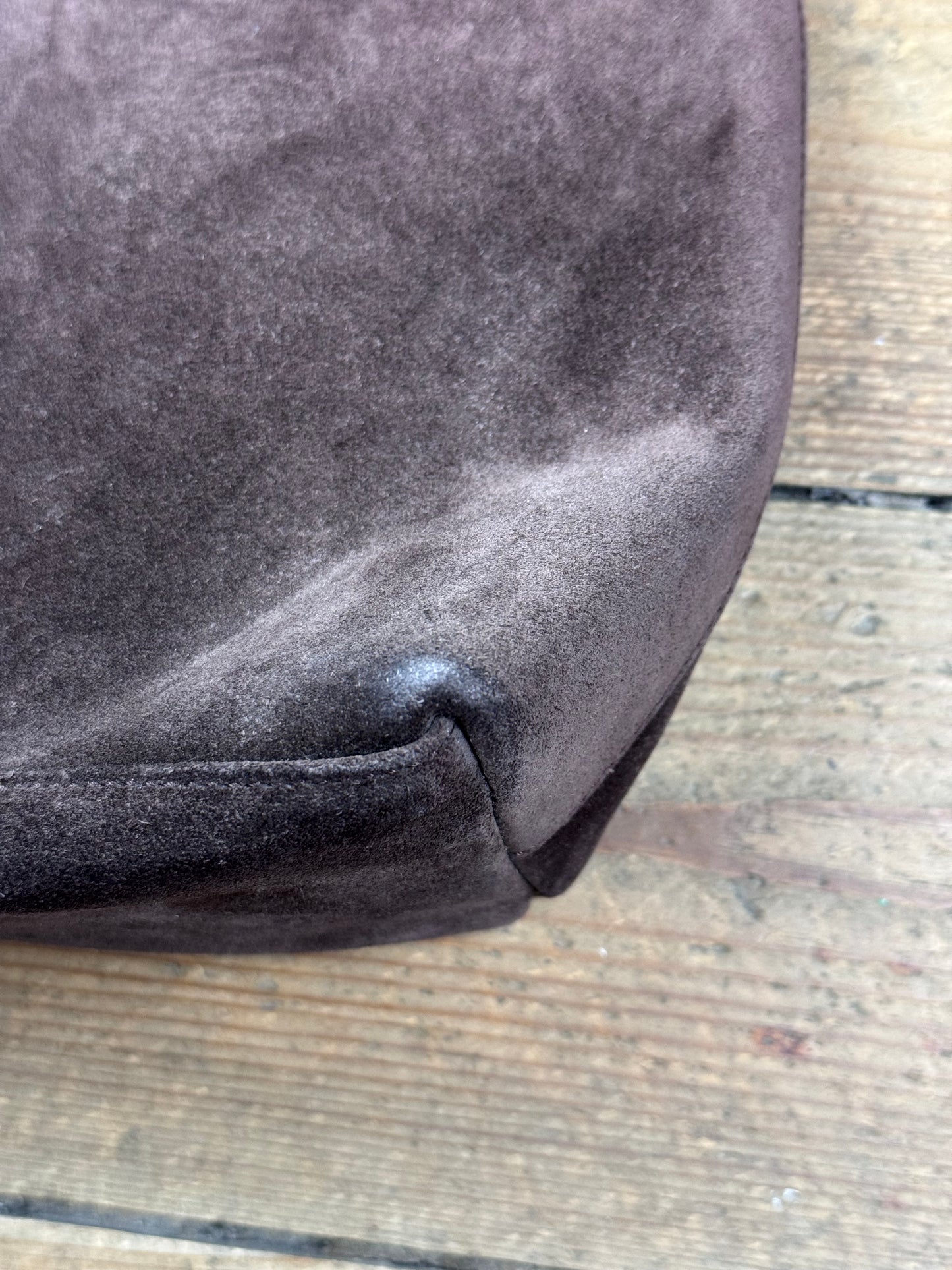 FW 1997 Gucci by Tom Ford brown suede hobo bag