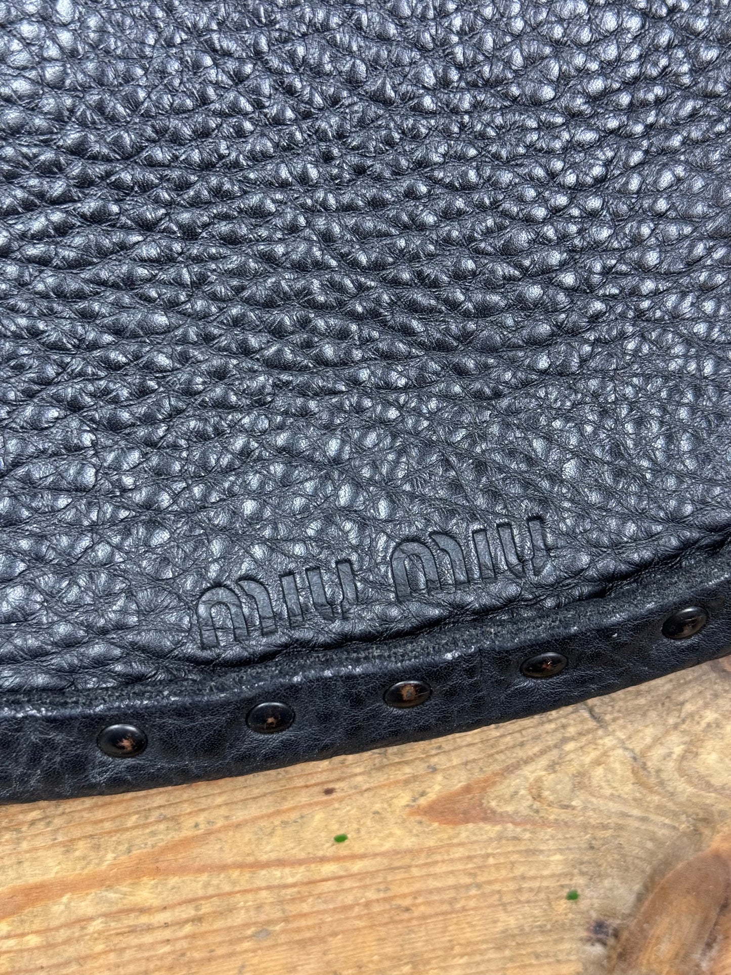 Miu Miu 1990s leather stud bag