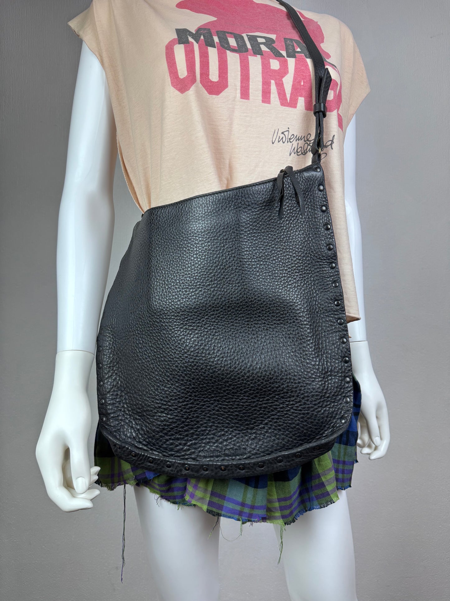 Miu Miu 1990s leather stud bag