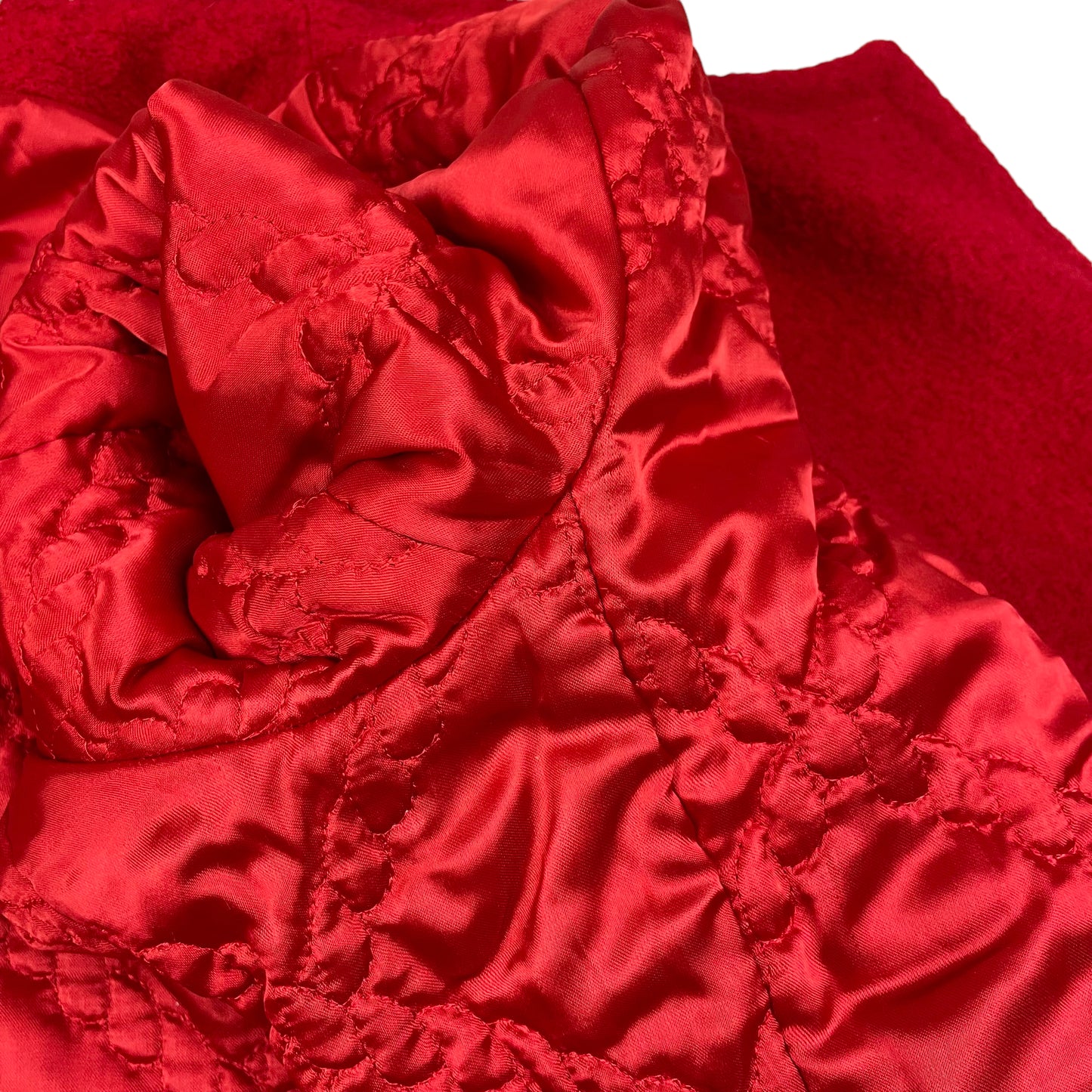 Versace c.1994 red boucle coat