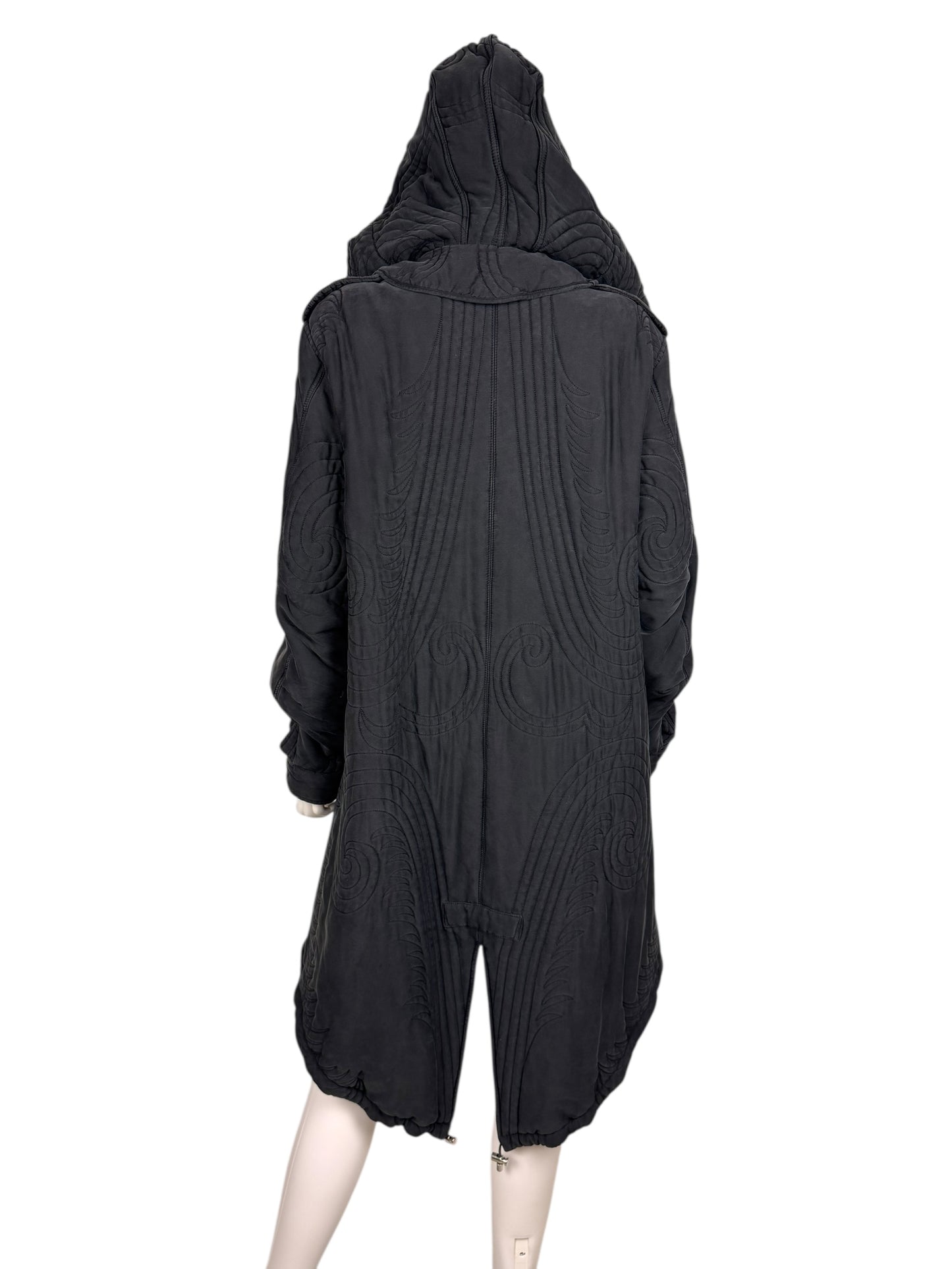 Alexander McQueen c.F/W 2007 silk parka coat