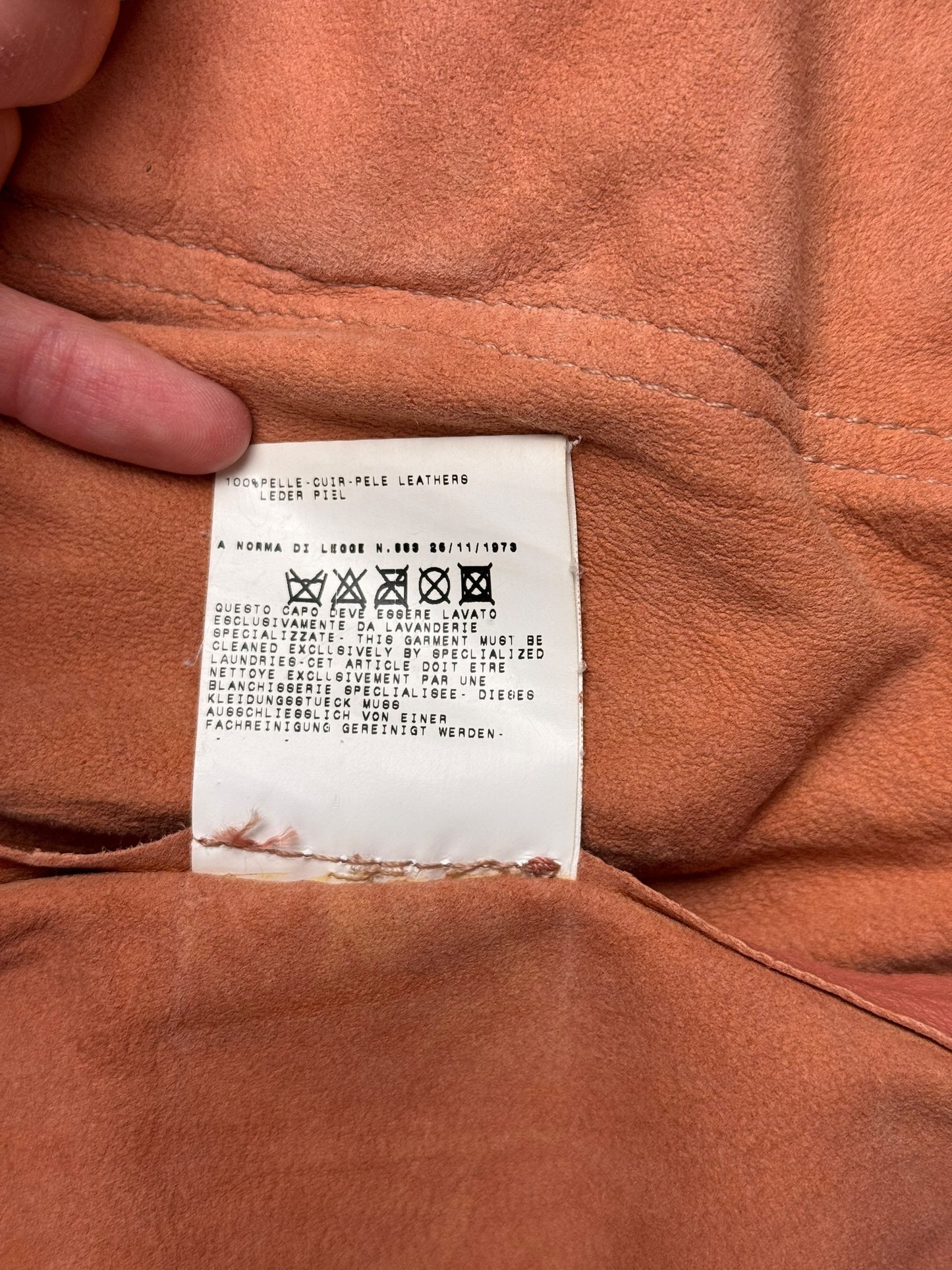 D&G 2000s salmon pink leather utility jacket