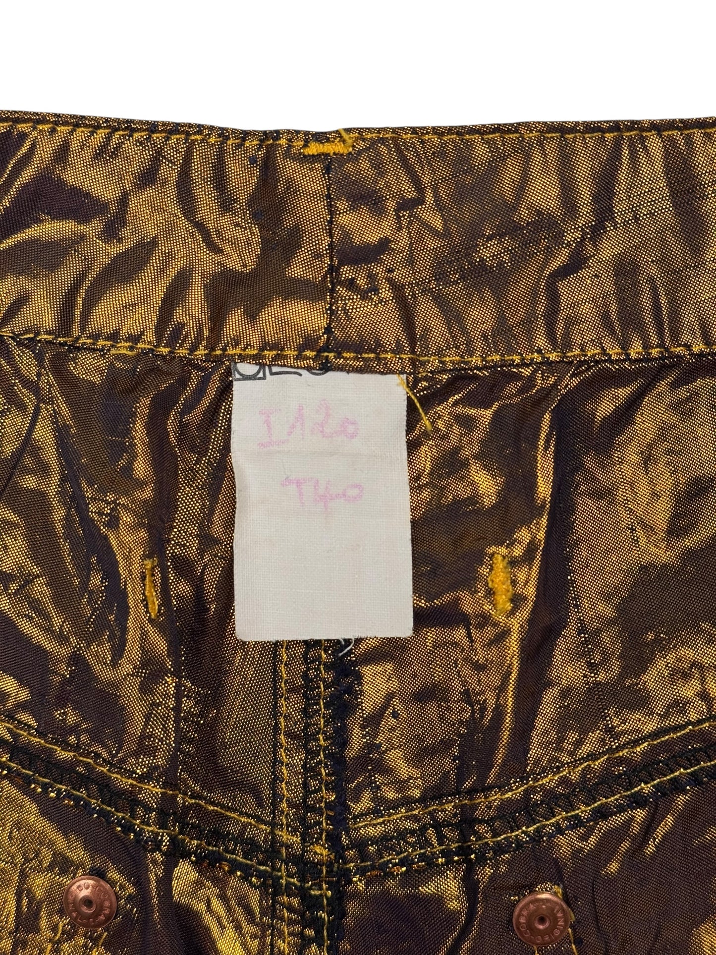 Jean Paul Gaultier c.F/W 1998 gold lamé trousers