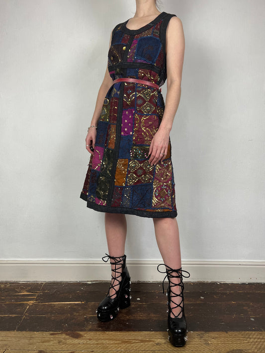 Jean Paul Gaultier S/S 1999 sequin patchwork dress