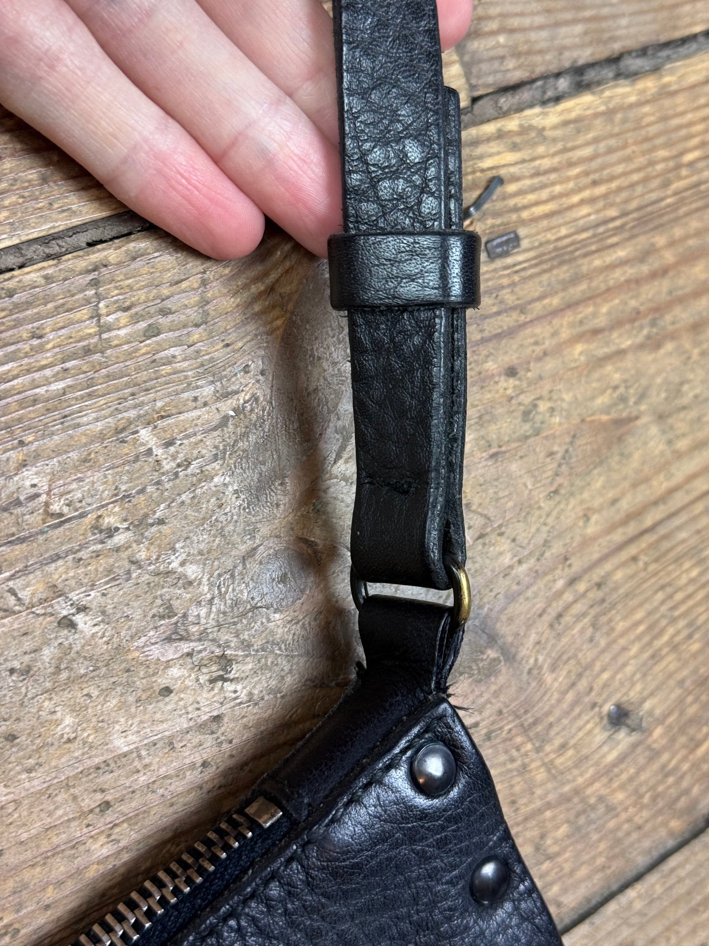 Miu Miu 1990s leather stud bag