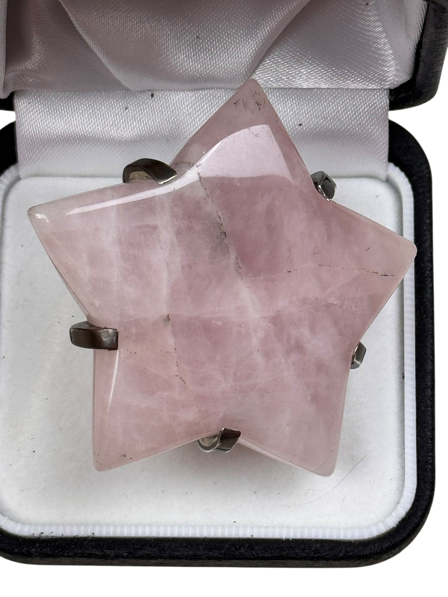 Gary Holder London 2000s Sterling silver rose quartz star ring