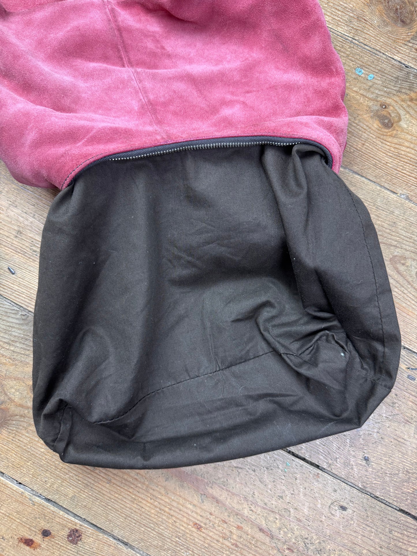 Miu Miu FW 2003 coral pink suede hobo bag