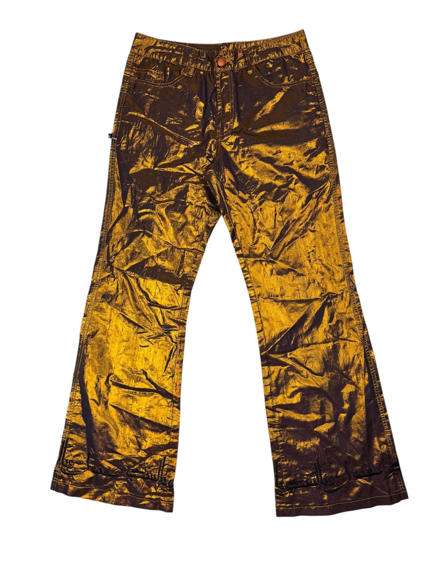 Jean Paul Gaultier c.F/W 1998 gold lamé trousers