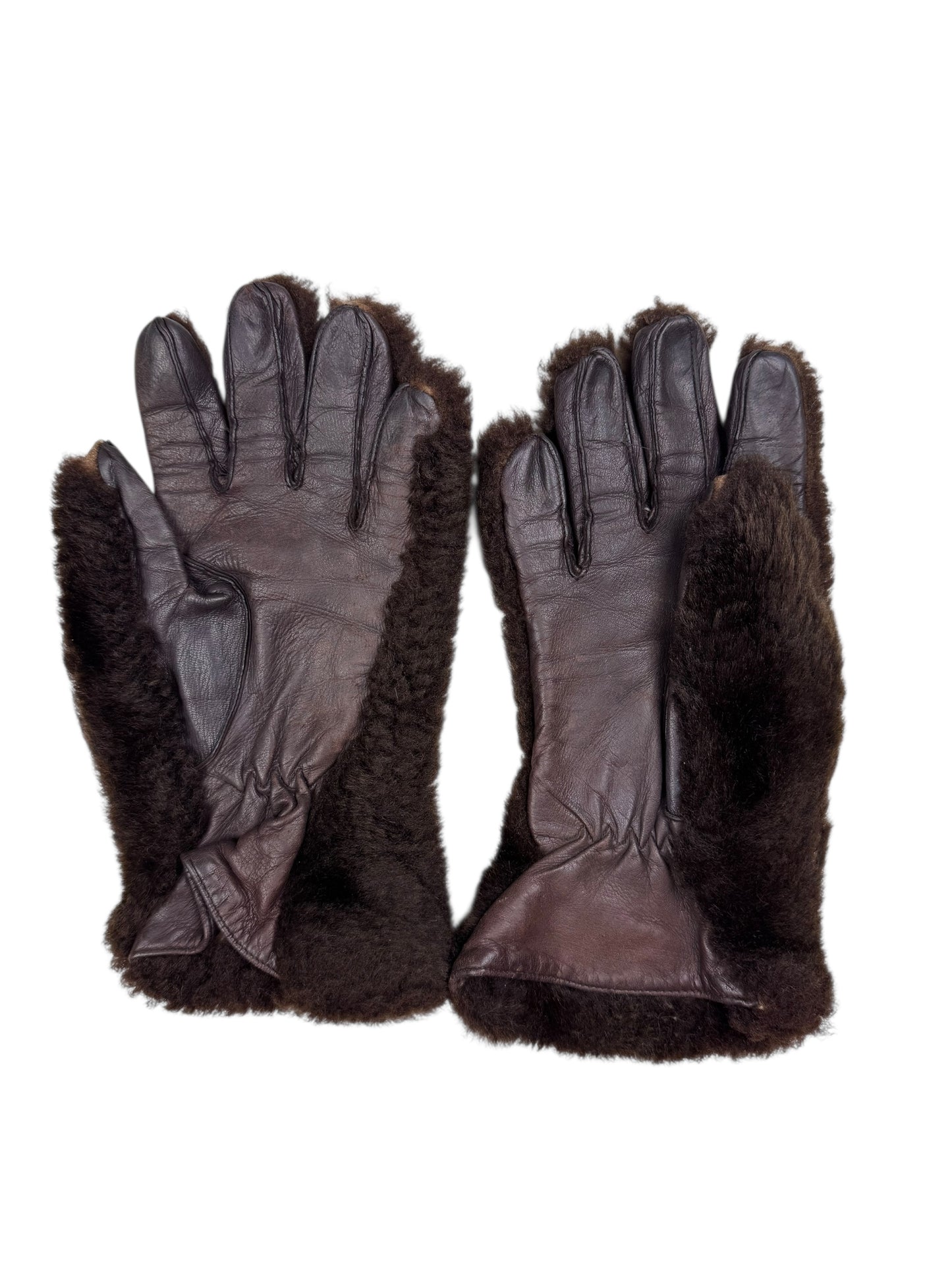 Mid-Century shearling gauntlets