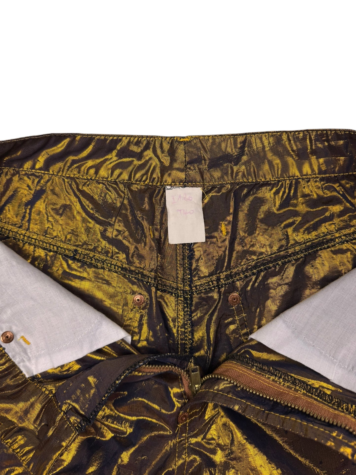 Jean Paul Gaultier c.F/W 1998 gold lamé trousers
