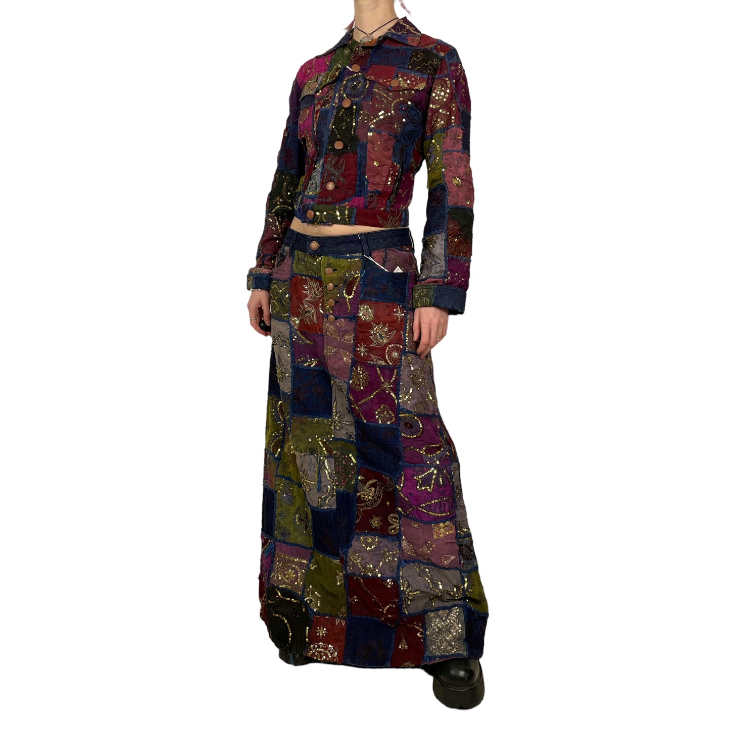 S/S 1999 Jean Paul Gaultier patchwork skirt