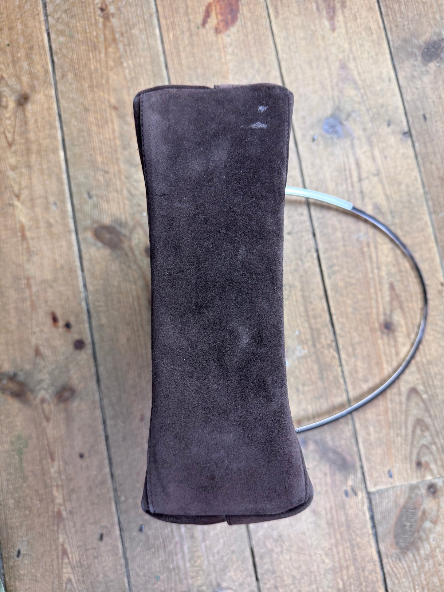 FW 1997 Gucci by Tom Ford brown suede hobo bag