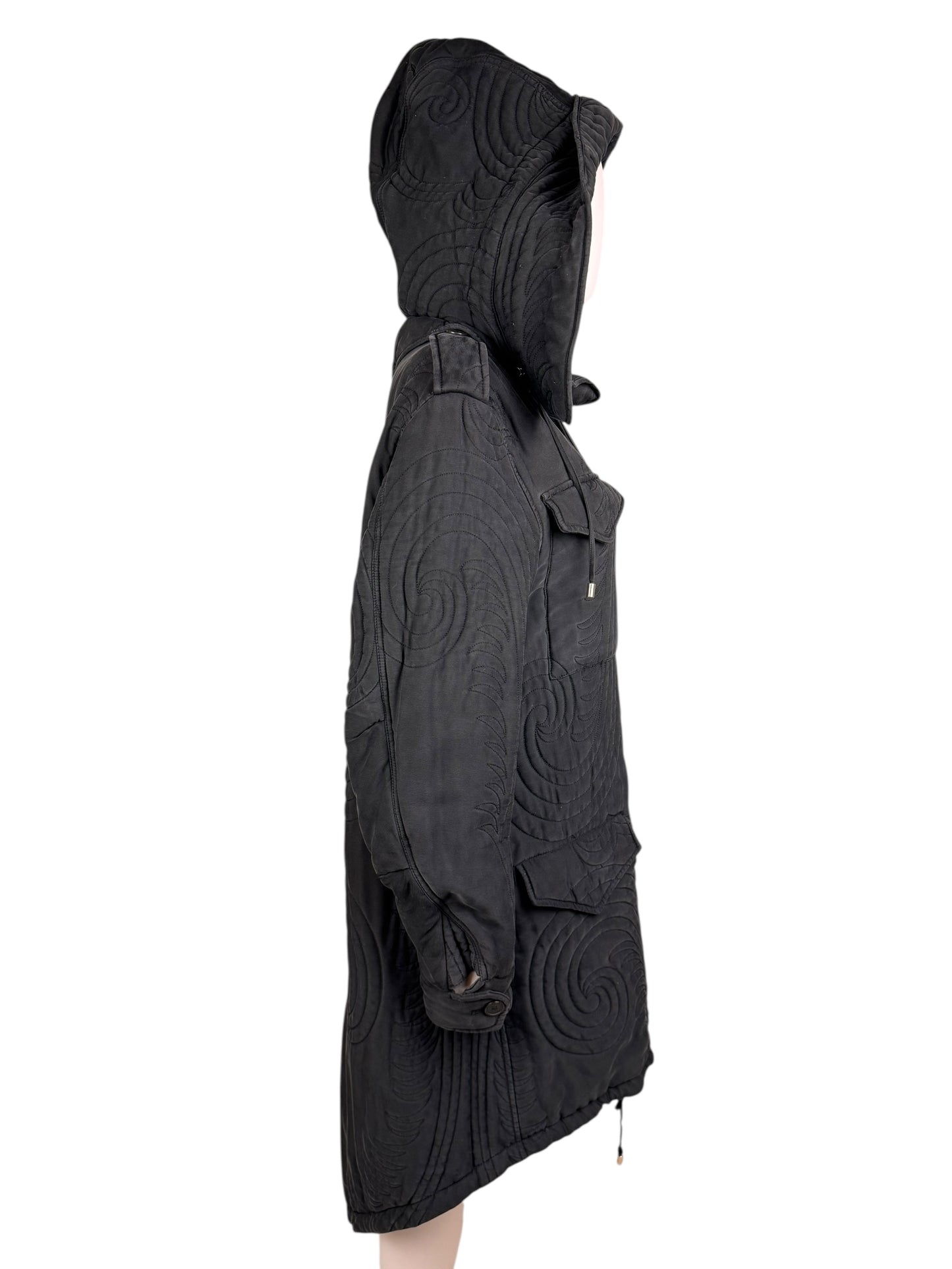 Alexander McQueen c.F/W 2007 silk parka coat