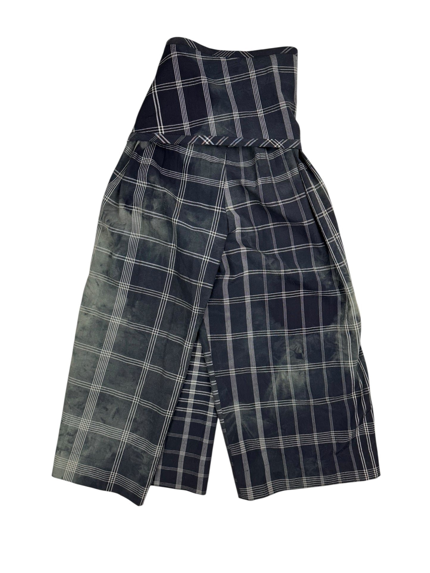 Comme des Garçons S/S 1992 check tie dye wrap trousers