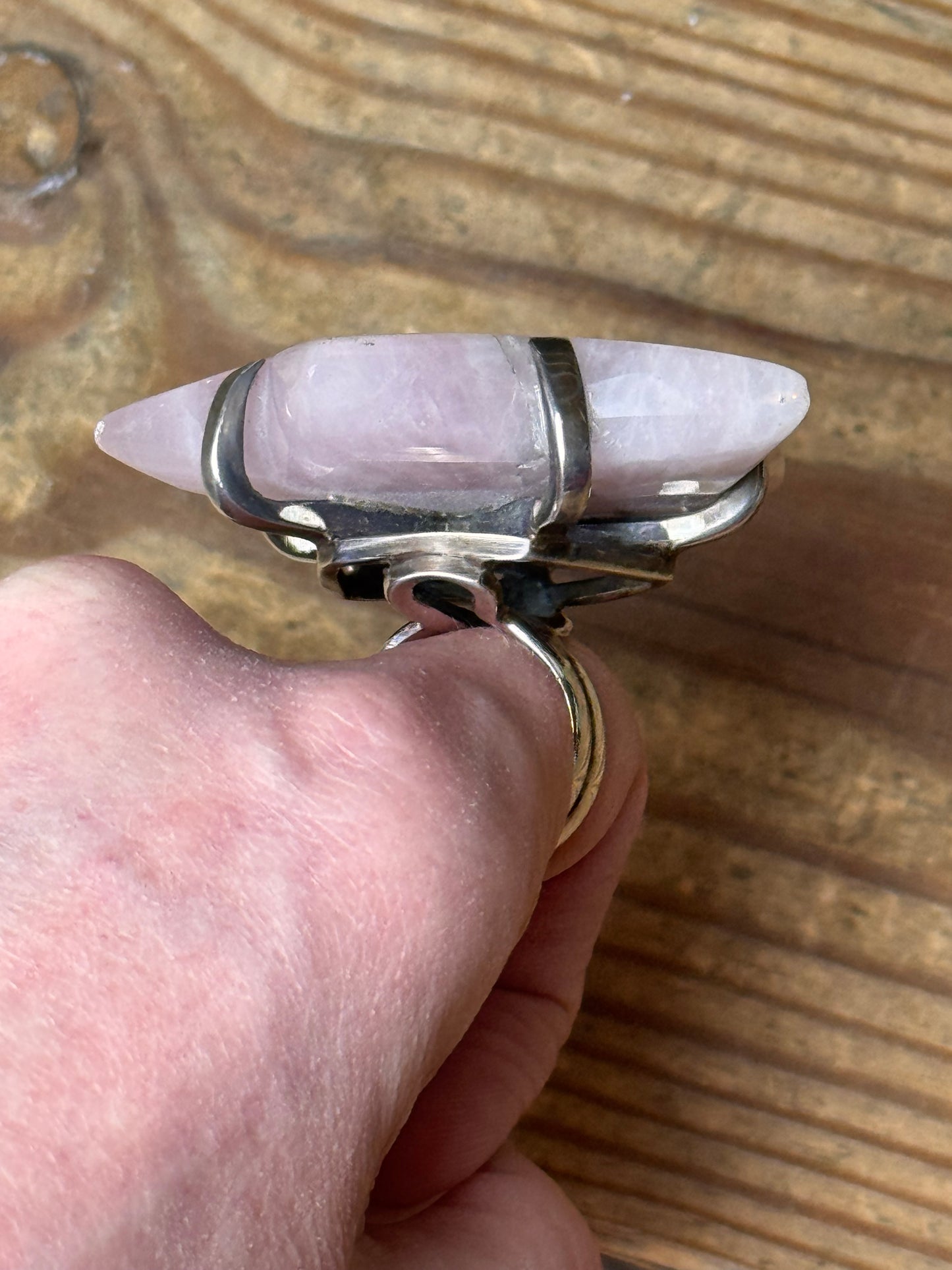 Gary Holder London 2000s Sterling silver rose quartz star ring